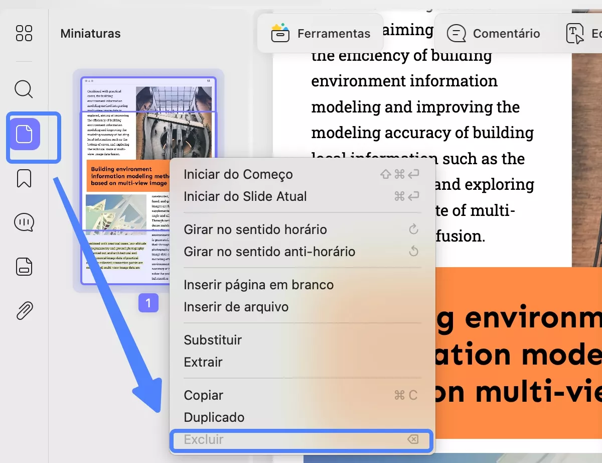 excluir páginas para Miniaturas