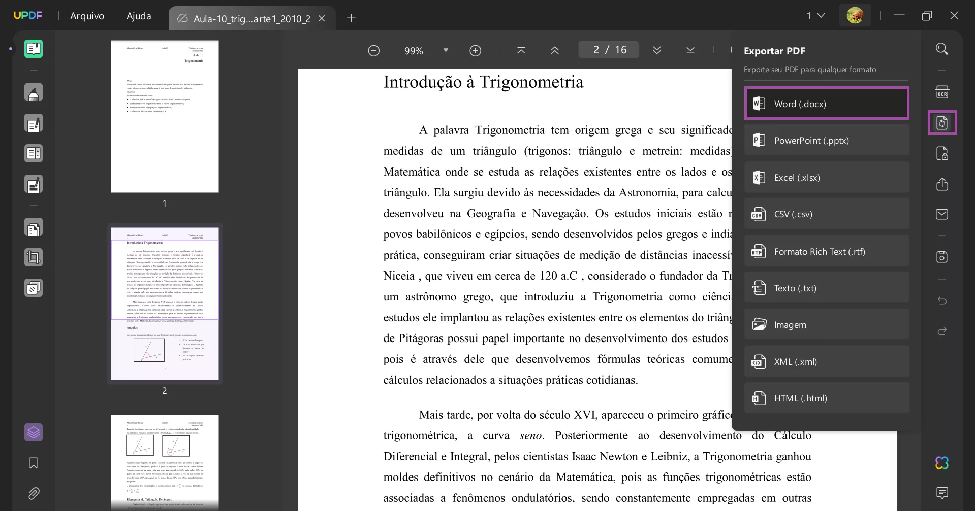 Converter PDF para Word