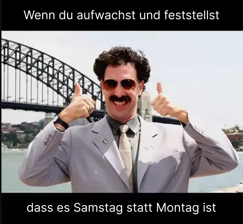 schönes Wochenendmorgen-Meme