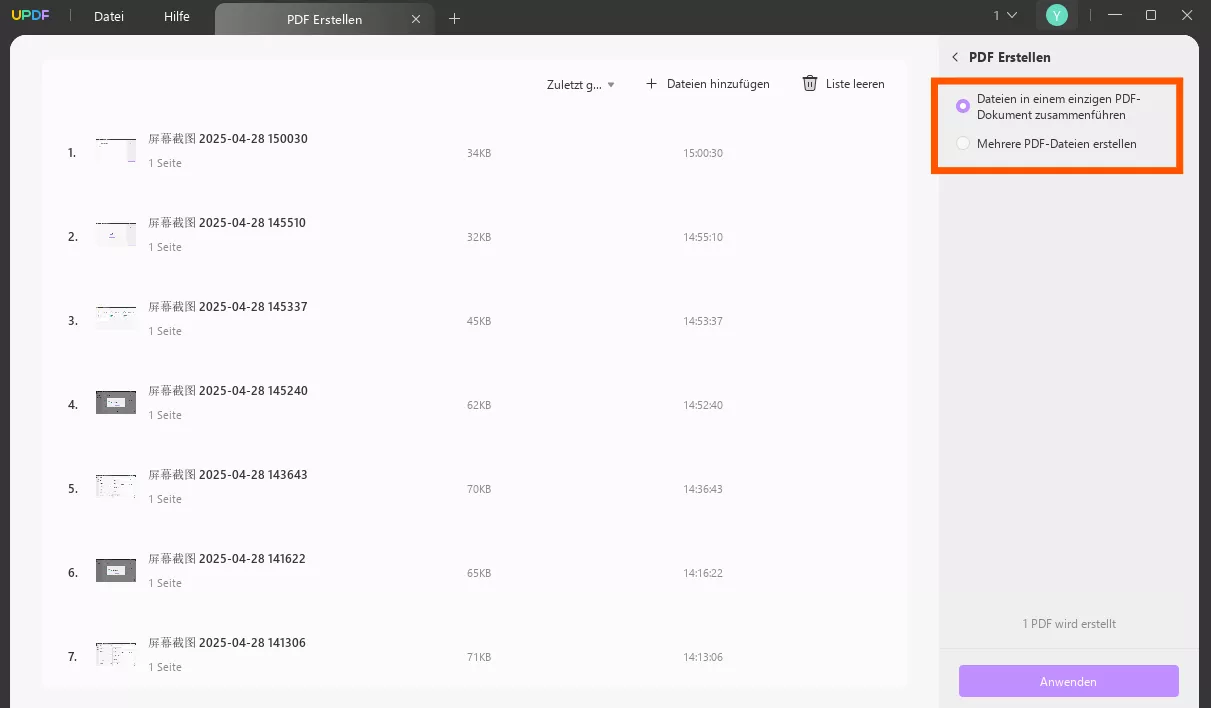 WhatsApp-Bild im Stapel in PDF umwandeln