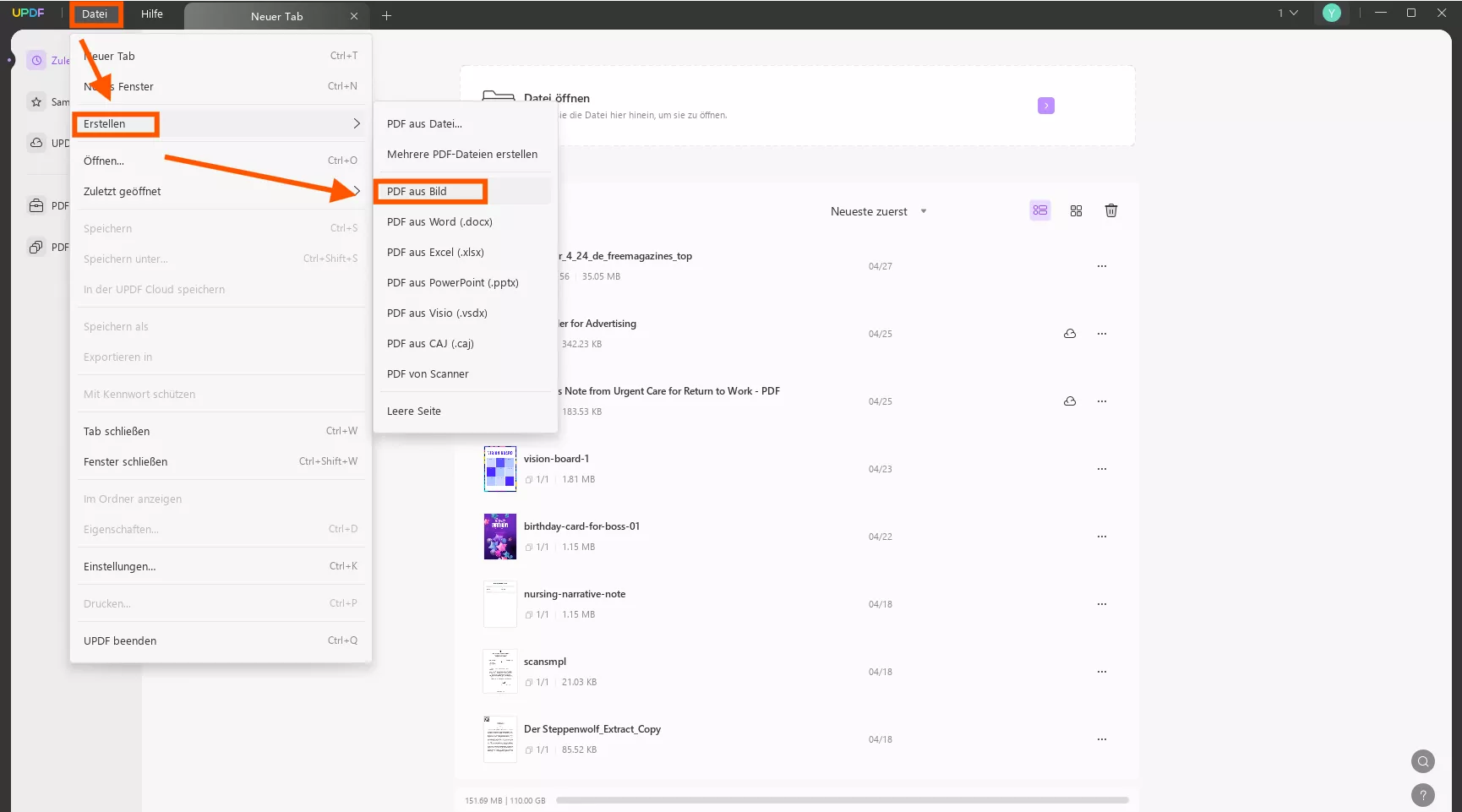 JPG vs. PDF: PDF aus Bild erstellen