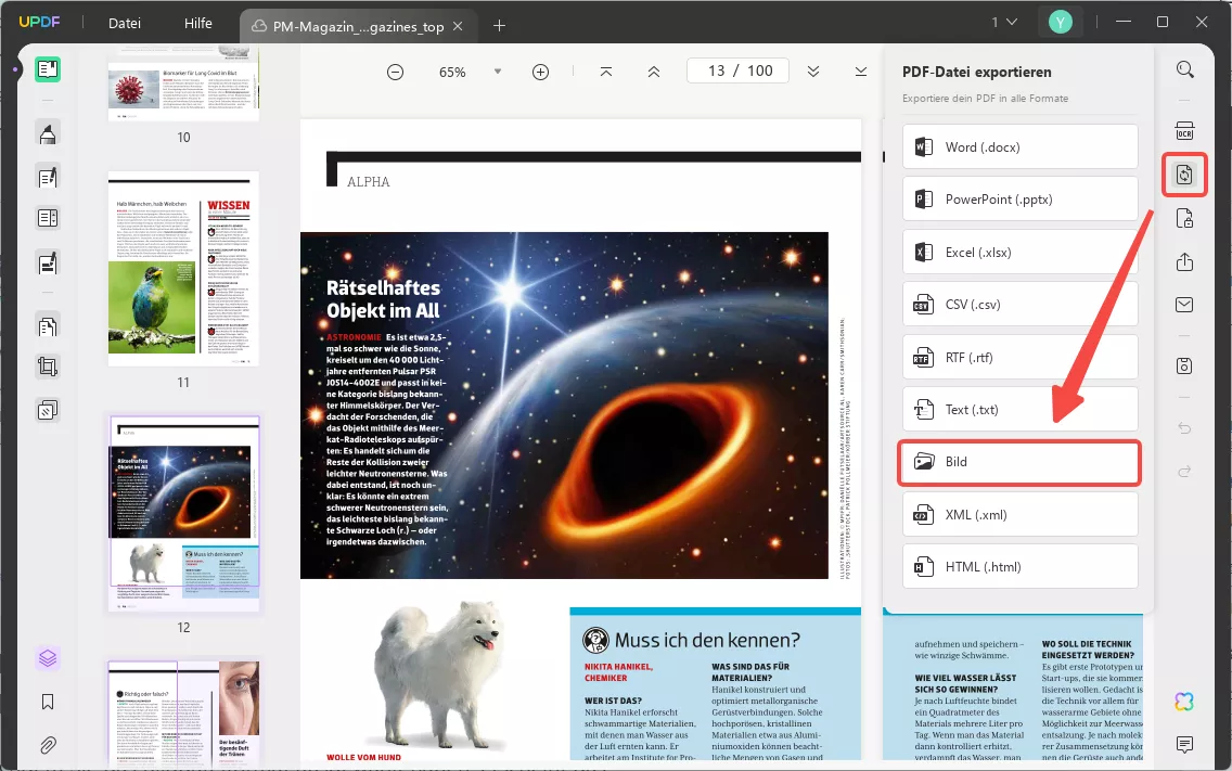 Konvertierung von JPG in PDF