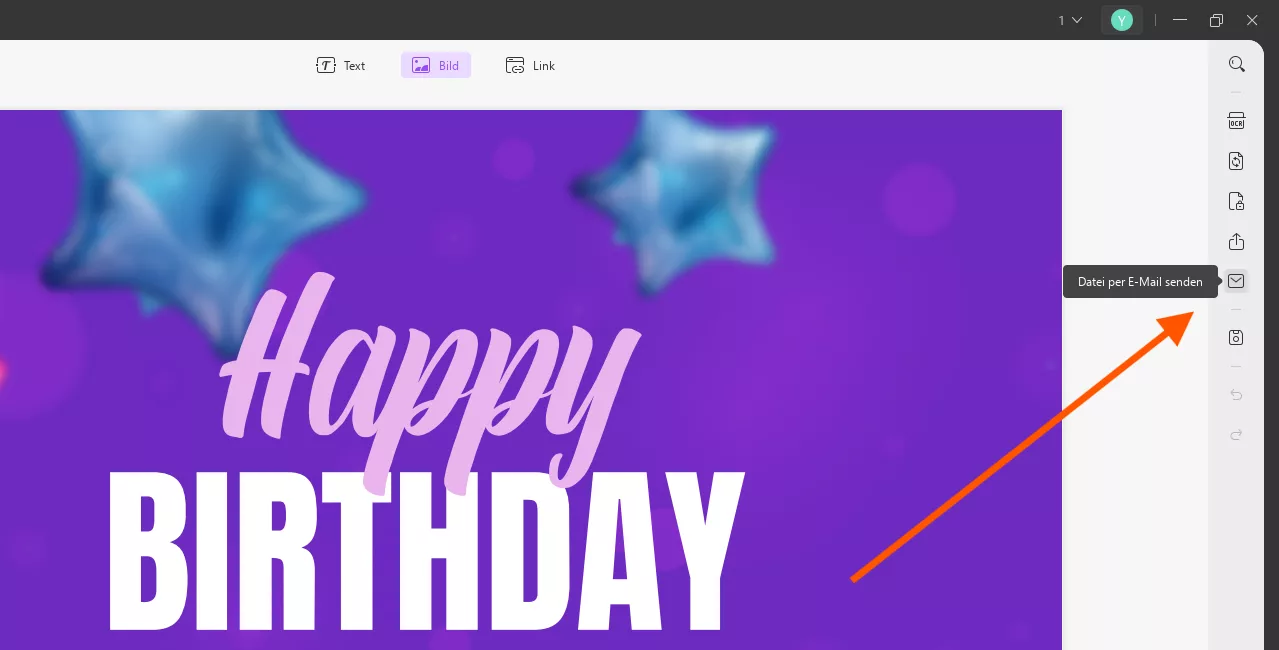 die Karte per E-Mail zu senden