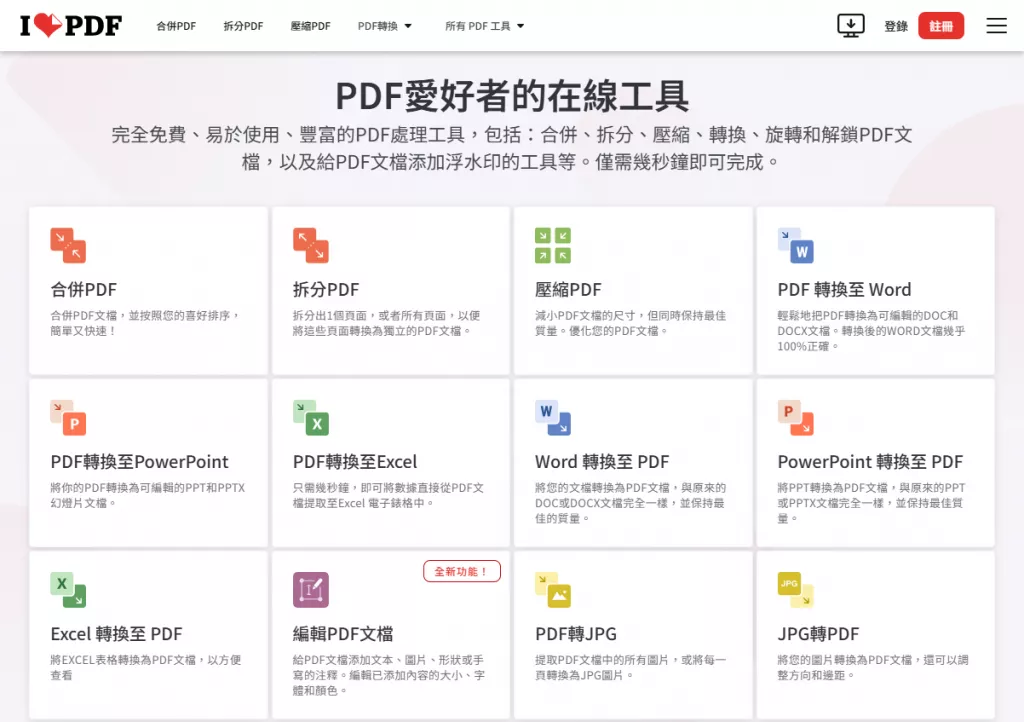 使用iLovePDF線上將PowerPoint轉換為PDF