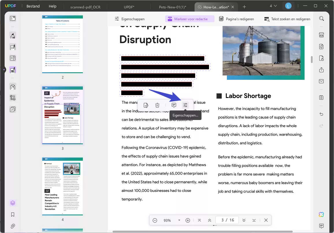 change redaction color