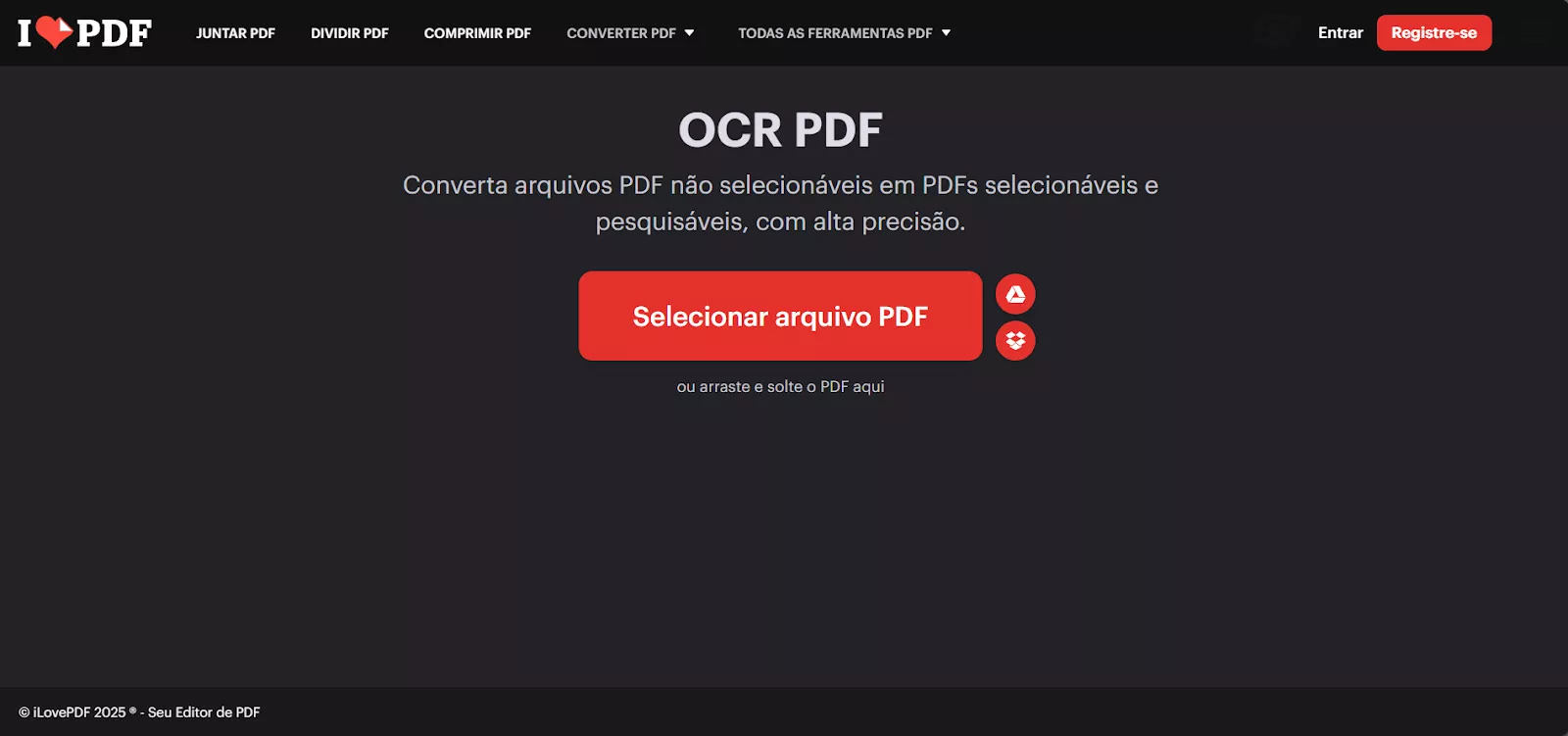 abra o site ilovepdf