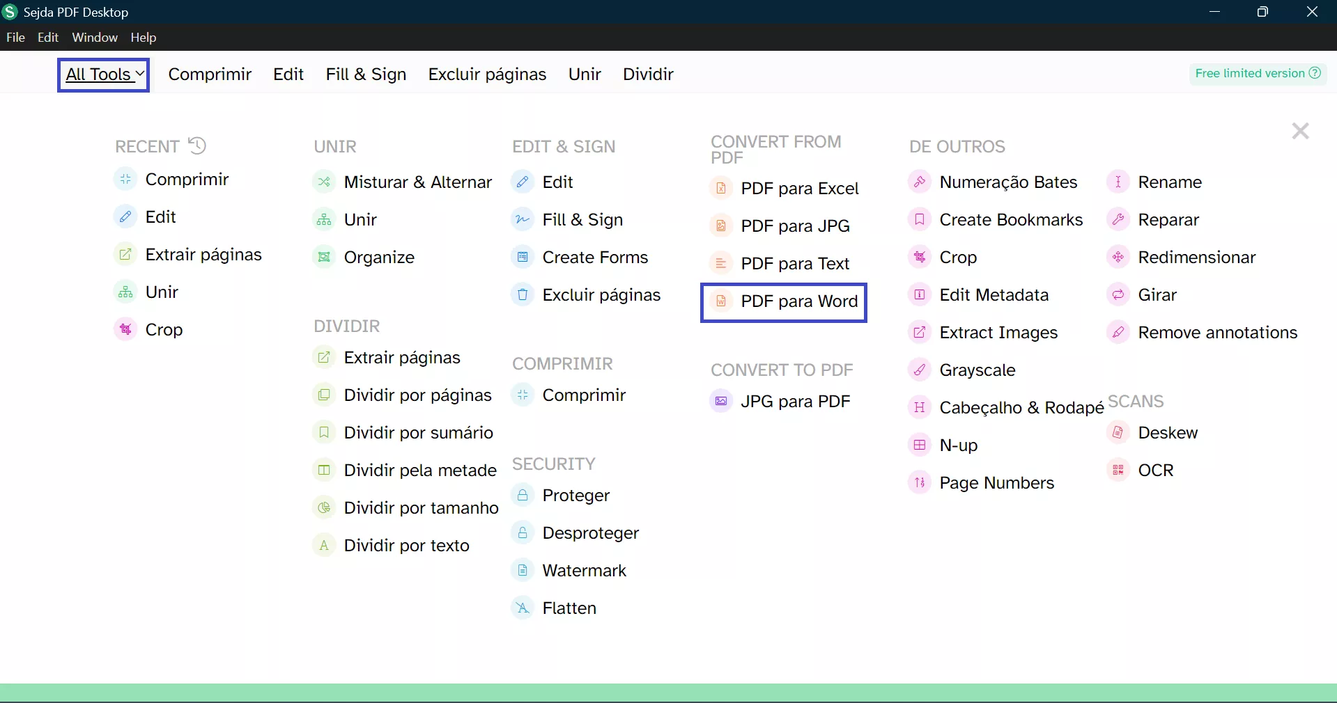 Converter PDF para Word