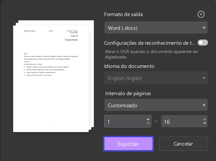 Converter PDF para Word Usando Soda PDF