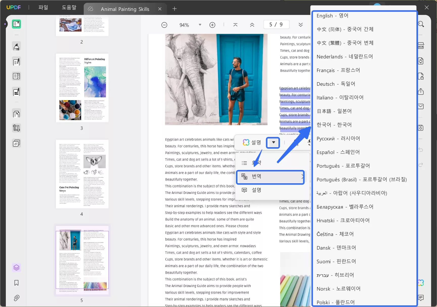 Windows에서 UPF로 번역하도록 선택