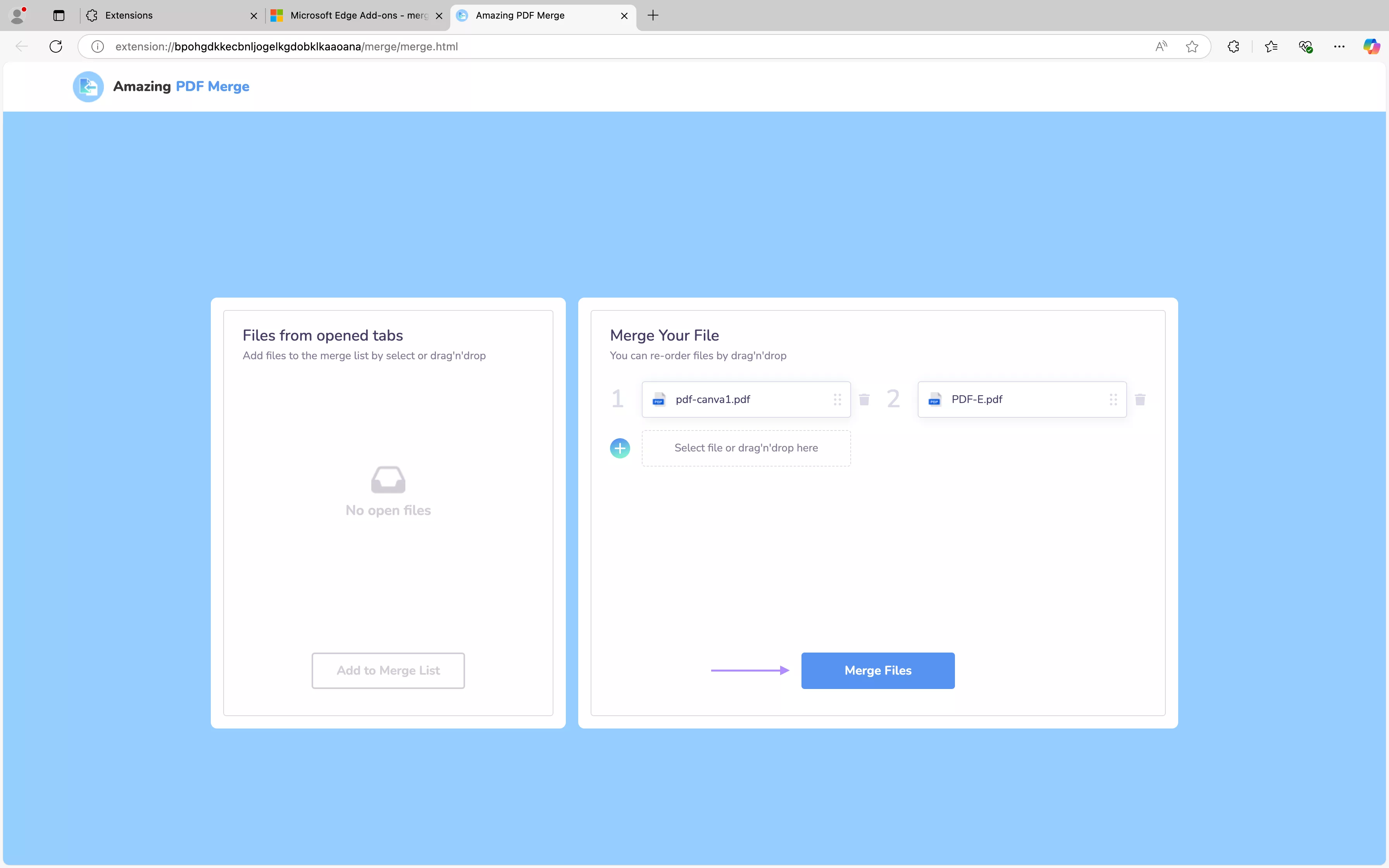 use amazing pdf merge