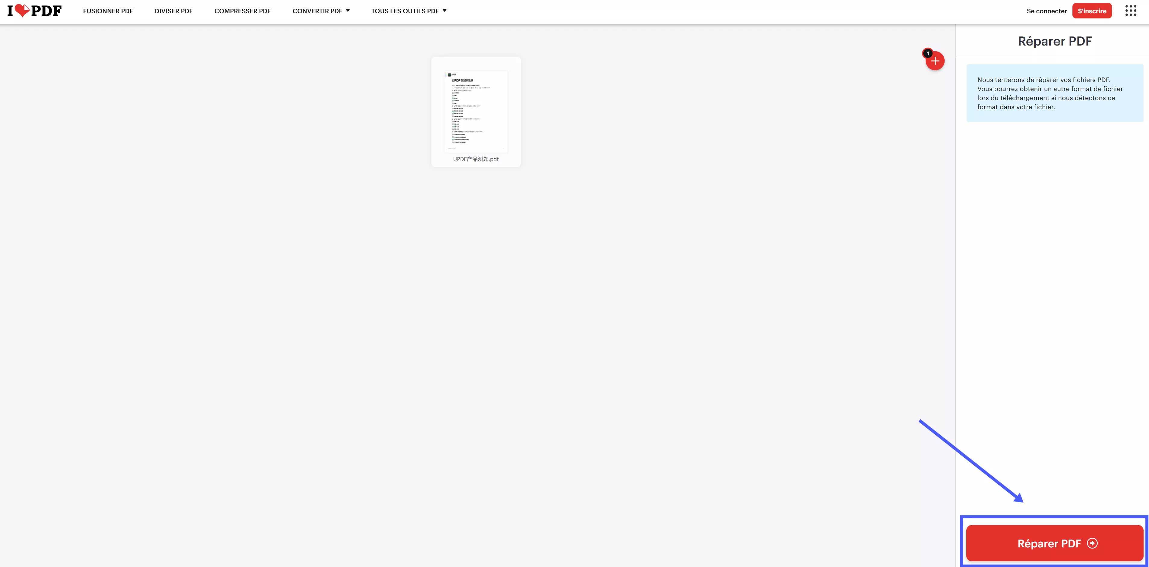 pdf is blank when opened click repair