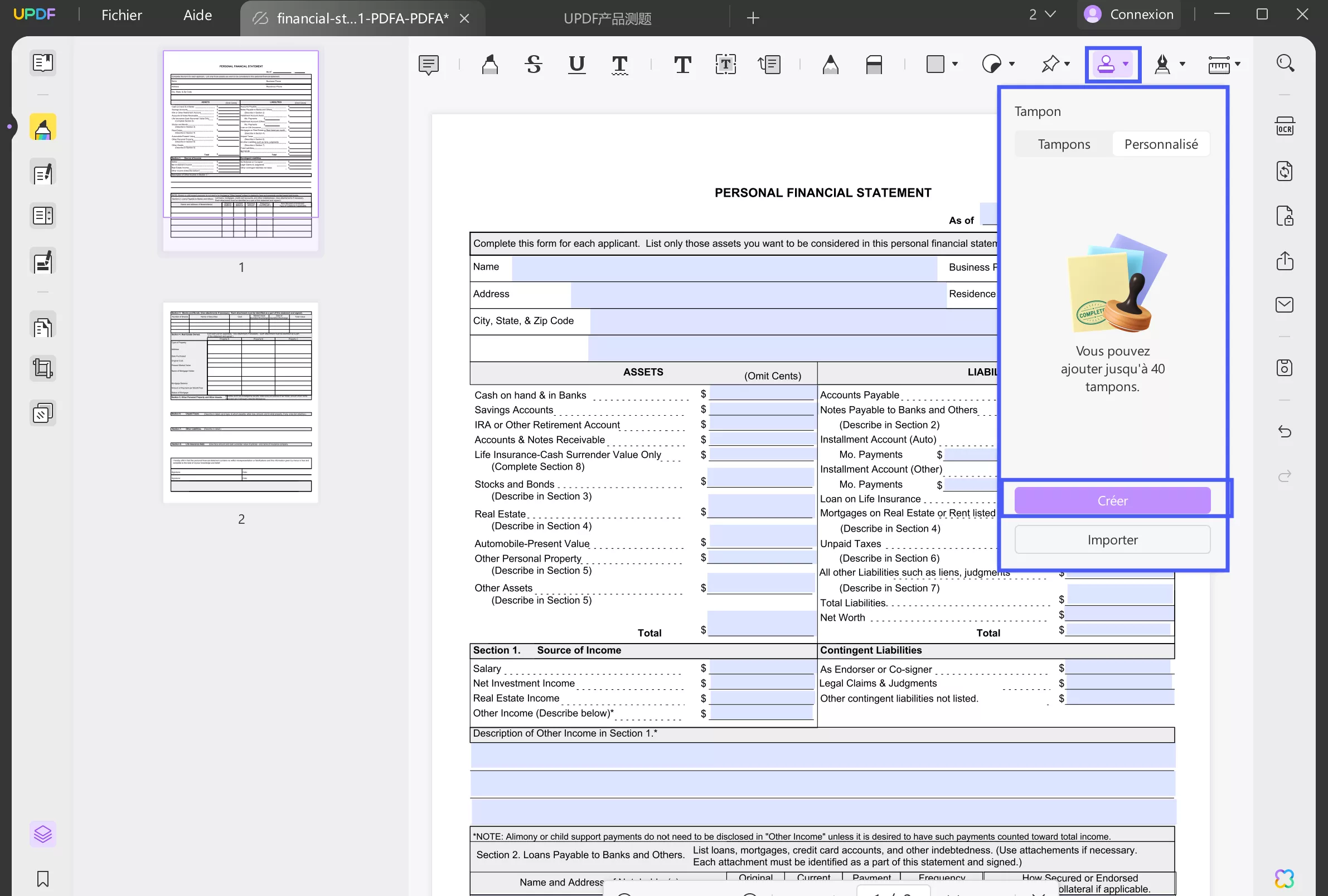 extract stamp from pdf custom