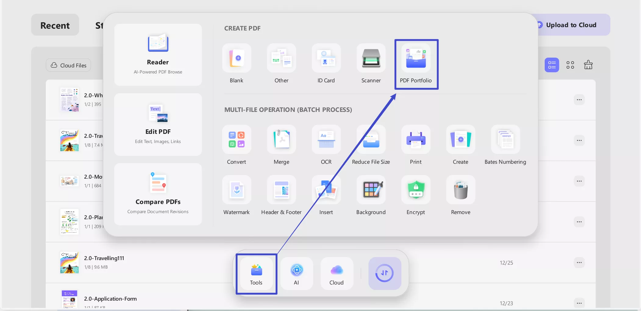 create a pdf portfolio