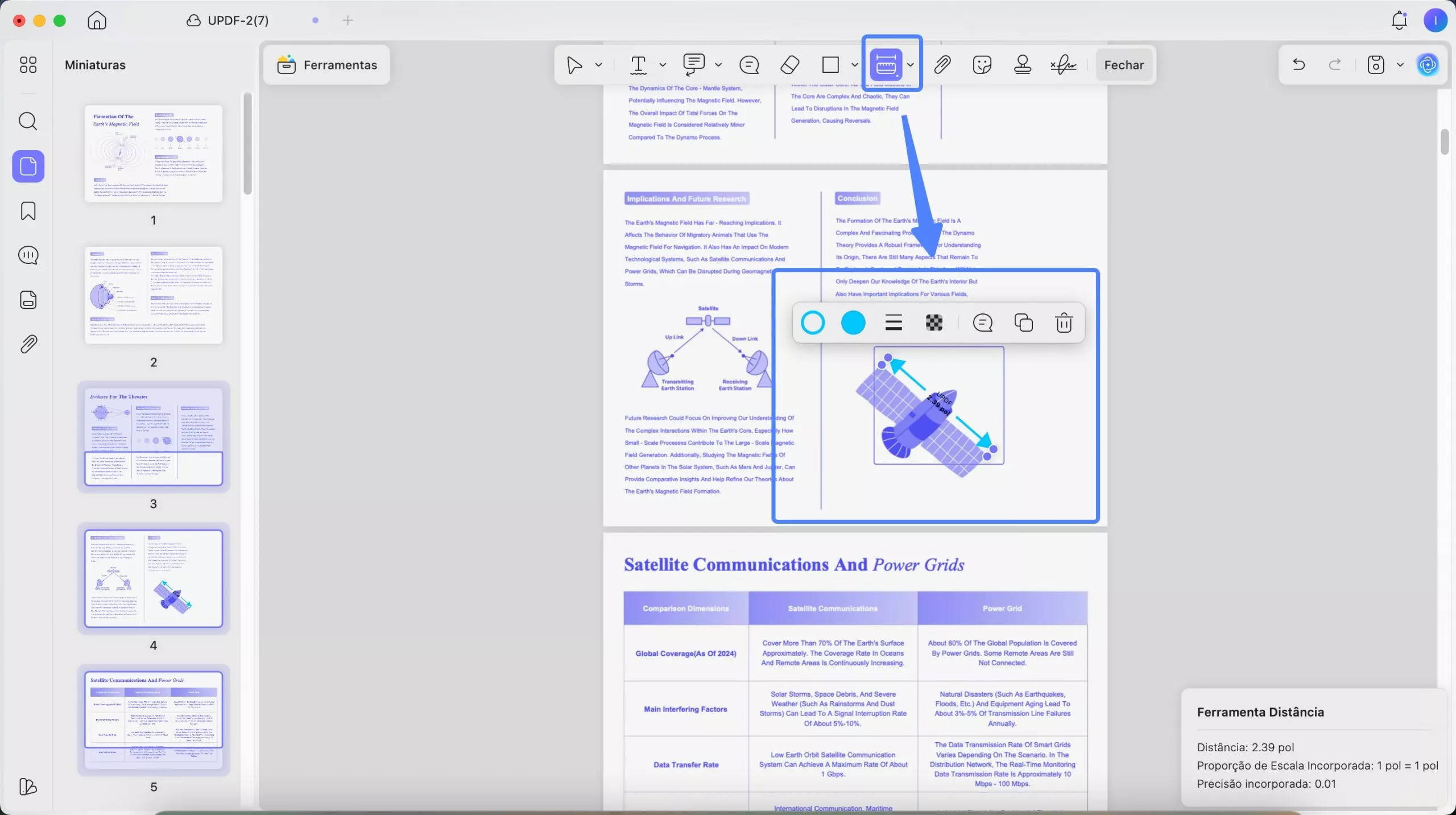 Ferramenta Distância