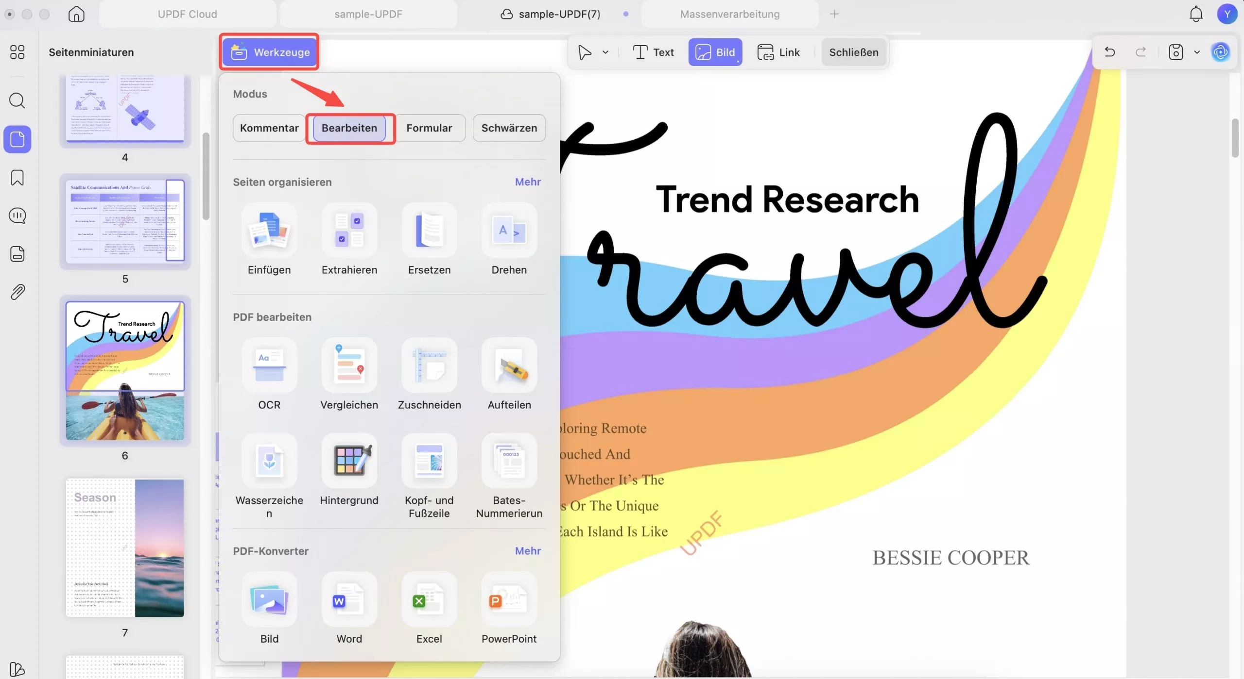 PDF Text auf Mac bearbeiten mit UPDF