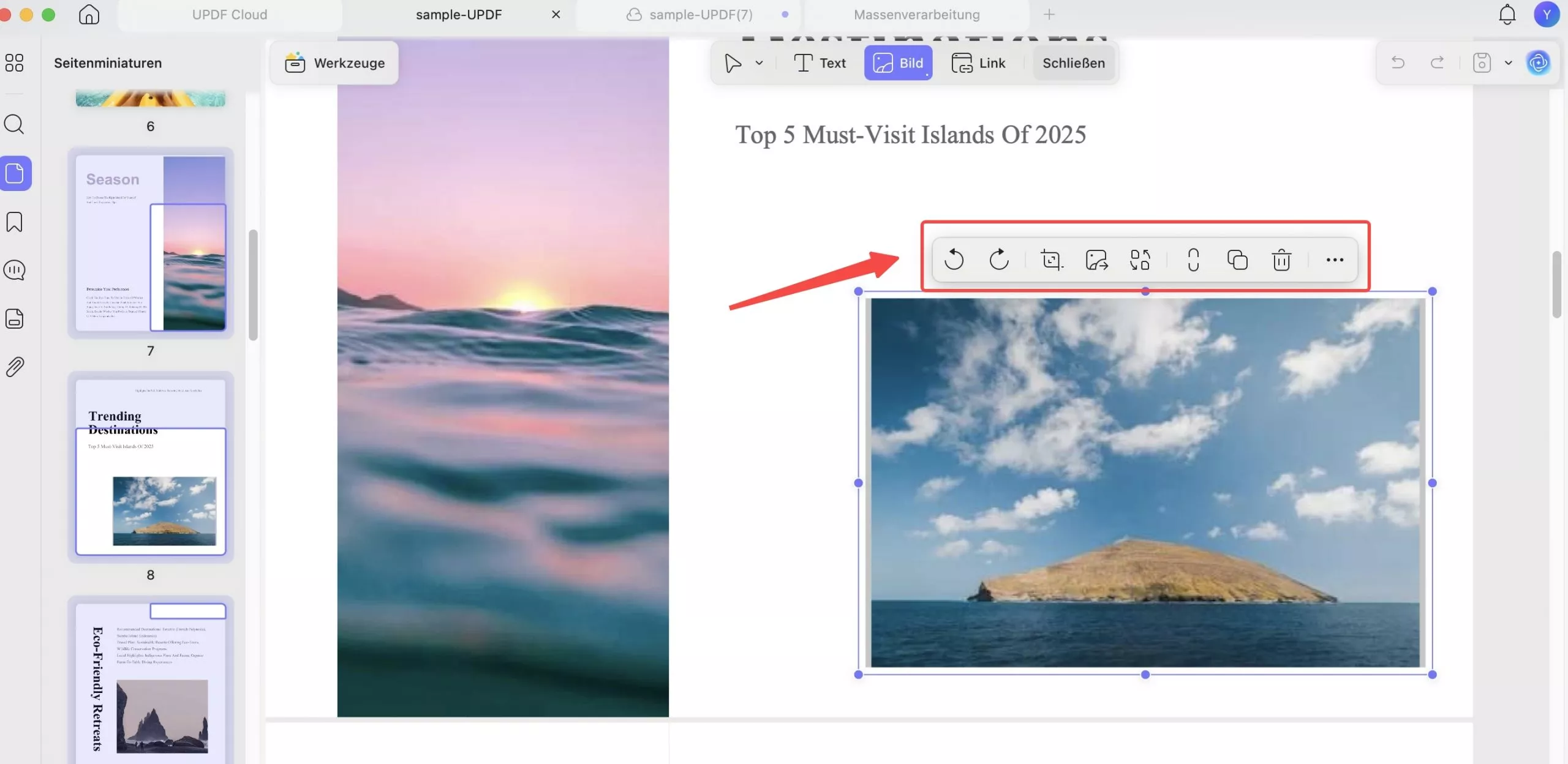 Bild in PDF auf Mac bearbeiten mit UPDF