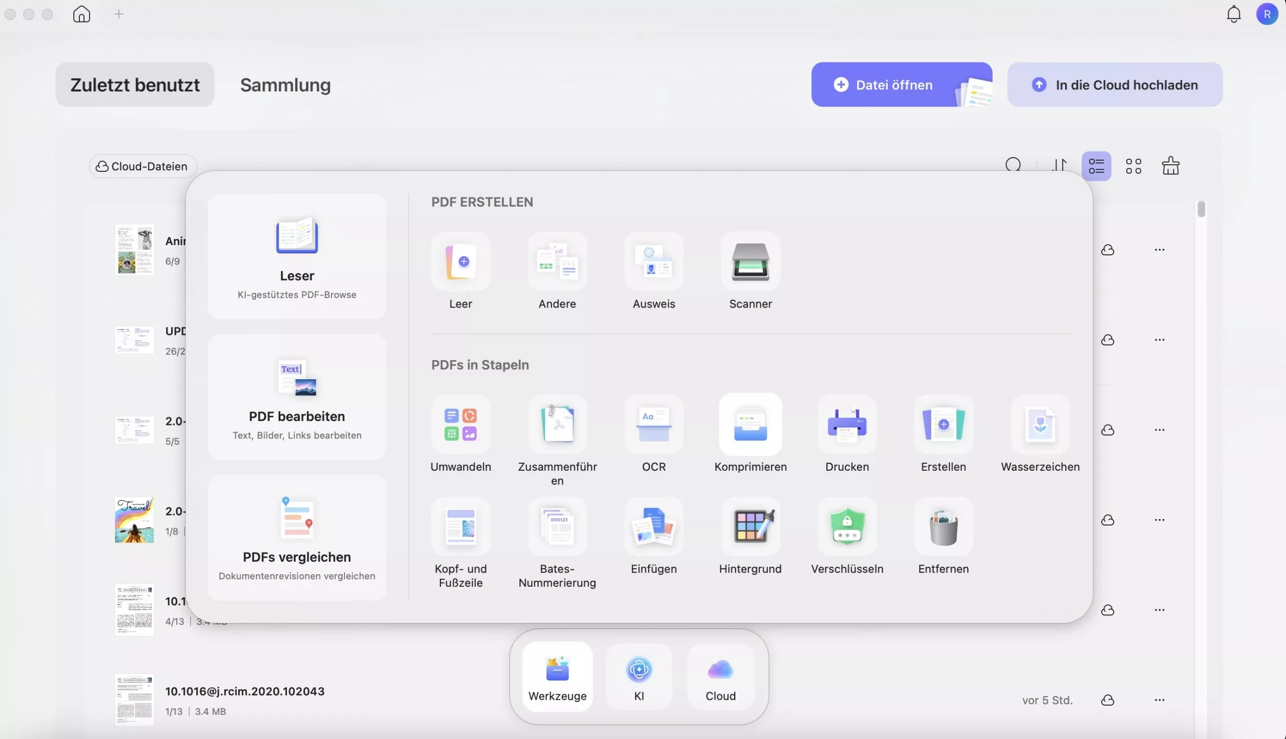 Öffnen Sie Ihre pdf-Datei in updf
