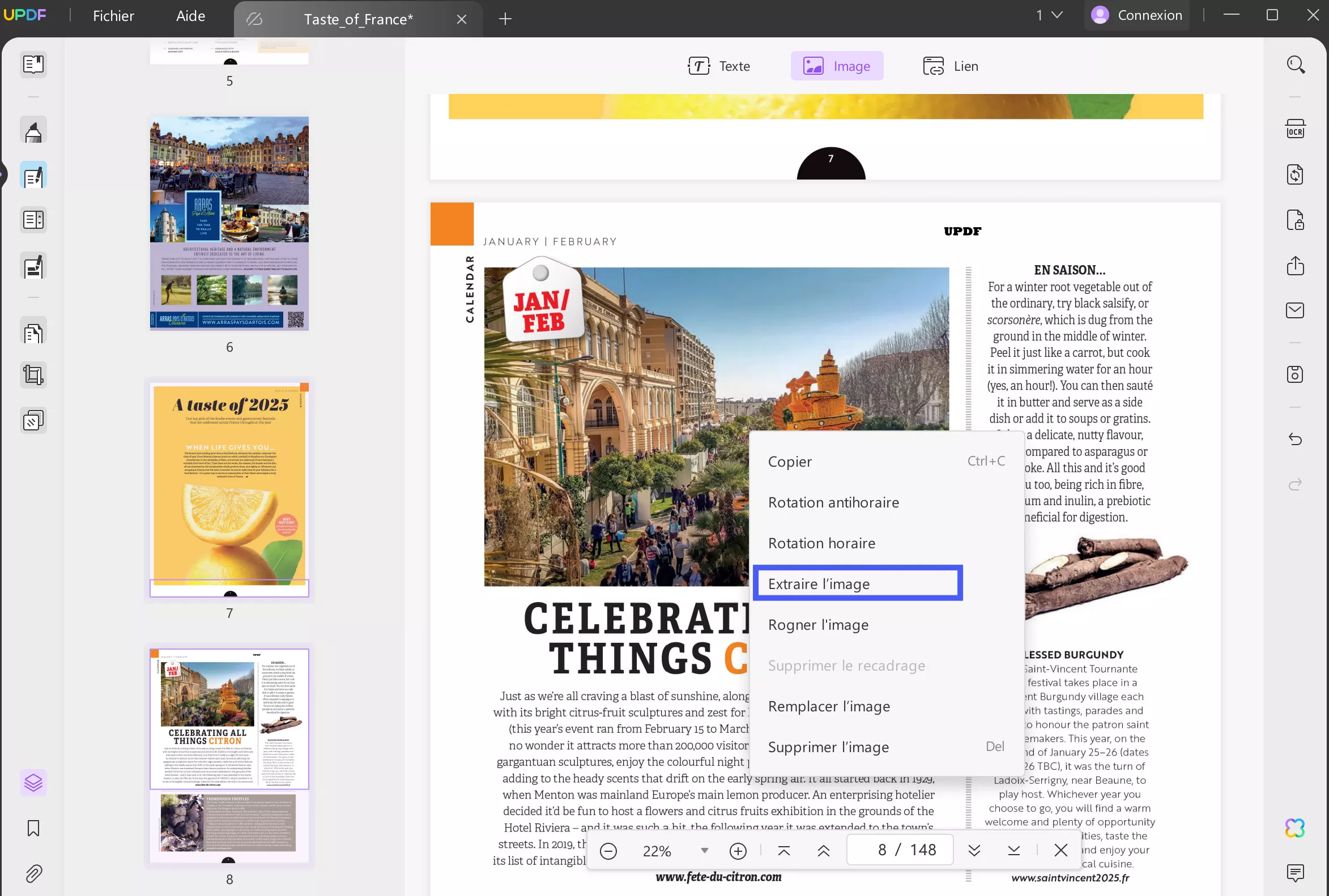 select the image to edit with updf