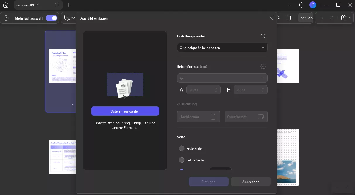 Einfügen aus Bild updf Windows 2
