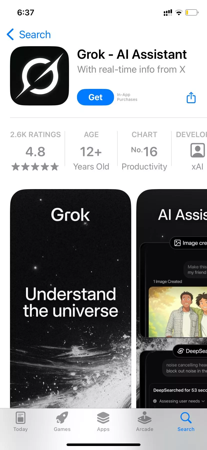 installer l'application grok