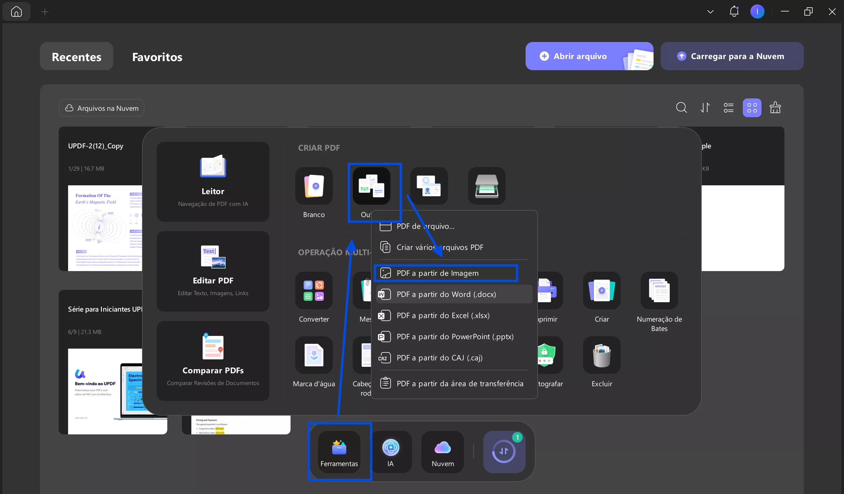 criar pdf a partir de imagem