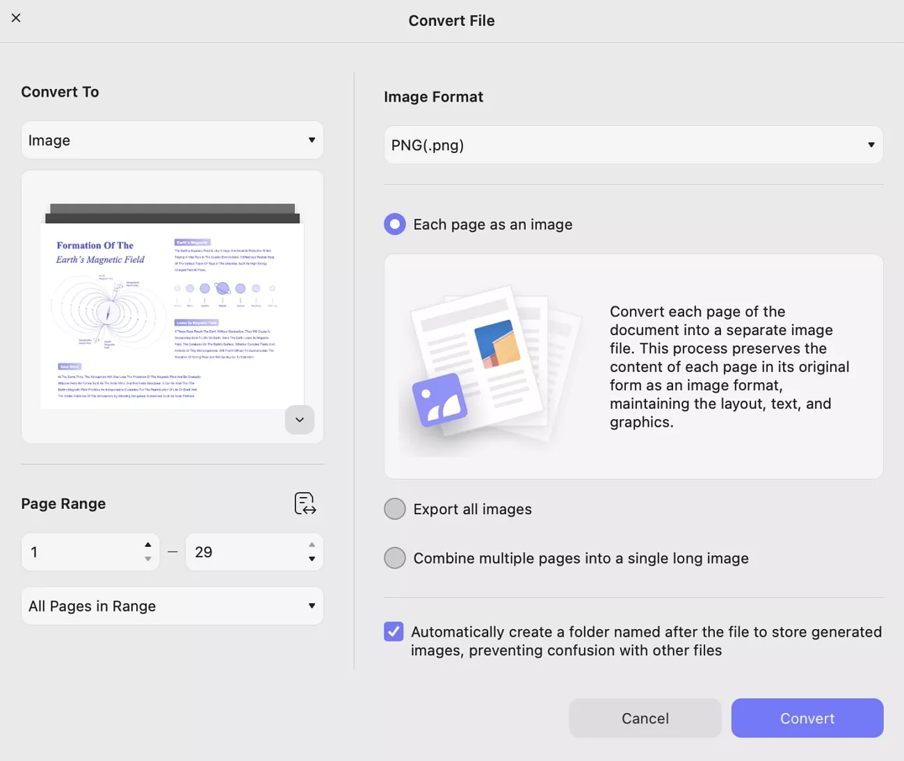 convert PDF to PNG on Mac