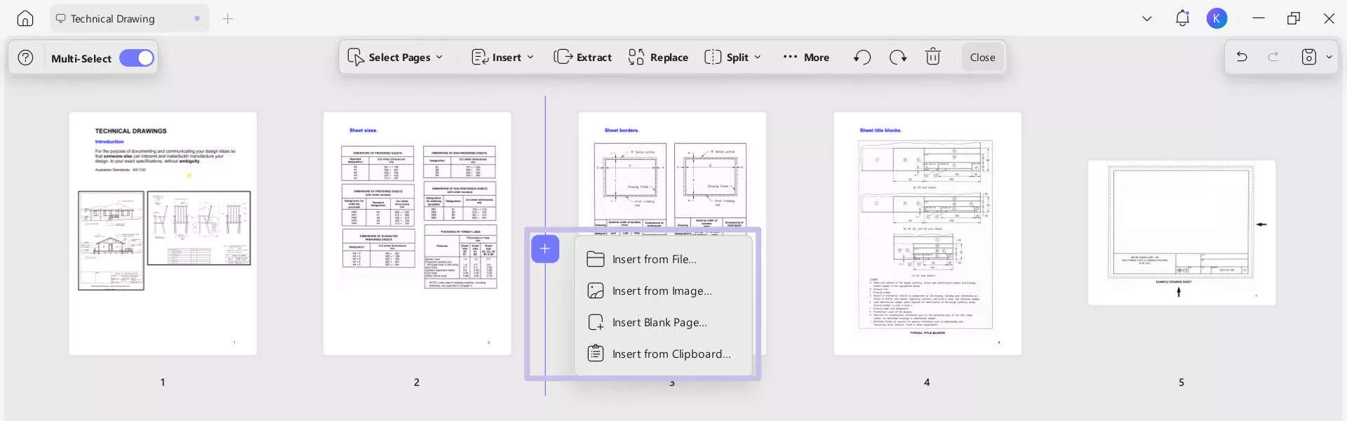 plus to insert within pdf