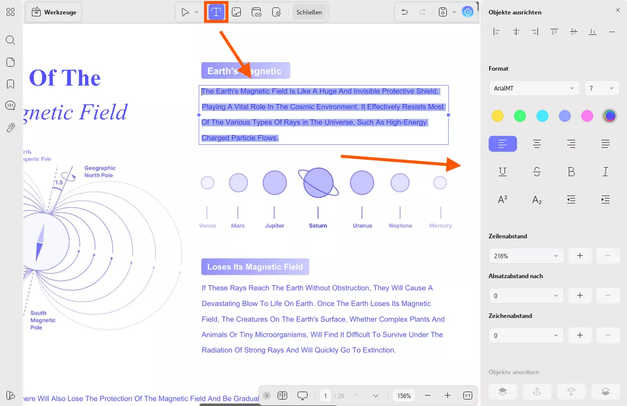 Neues Eigenschaftenfenster