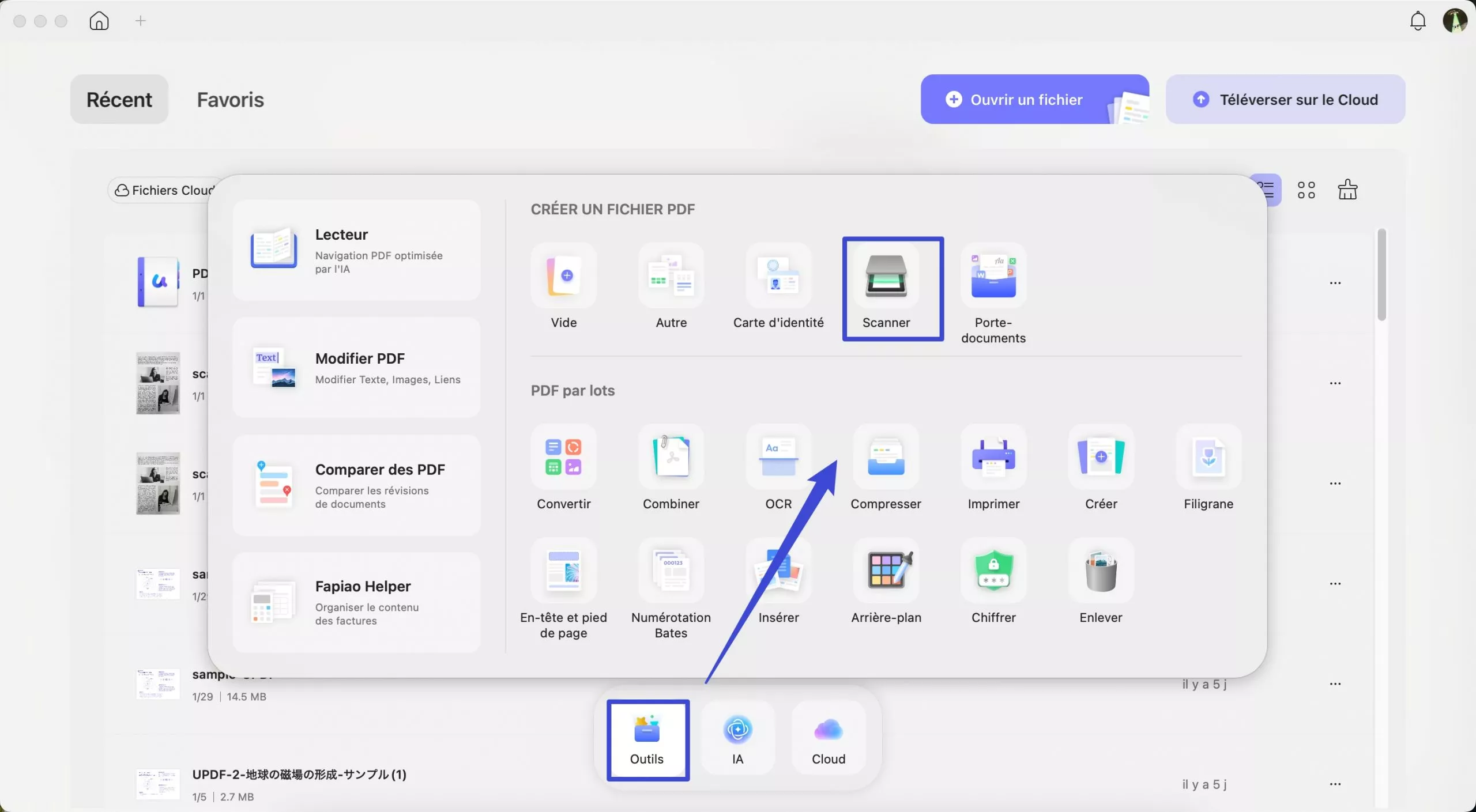 Créer un PDF à partir de documents papier (Mac, janvier 2026)