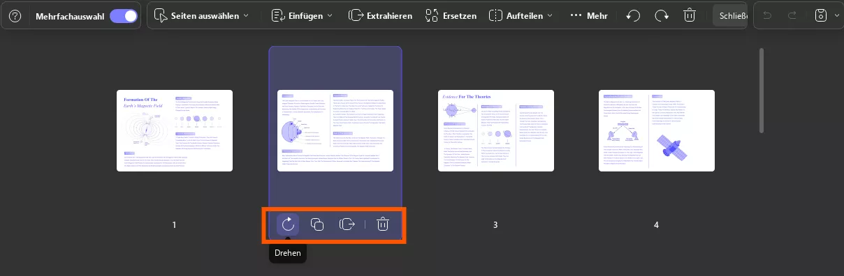 Seiten auswählen, organisieren, updf-windows 2