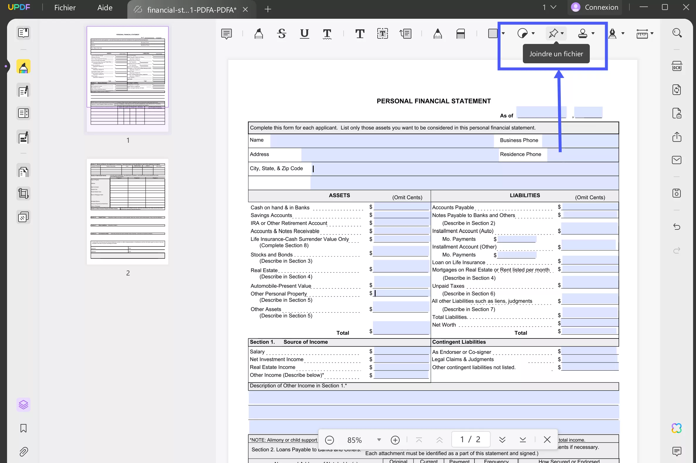add audio to PDF updf