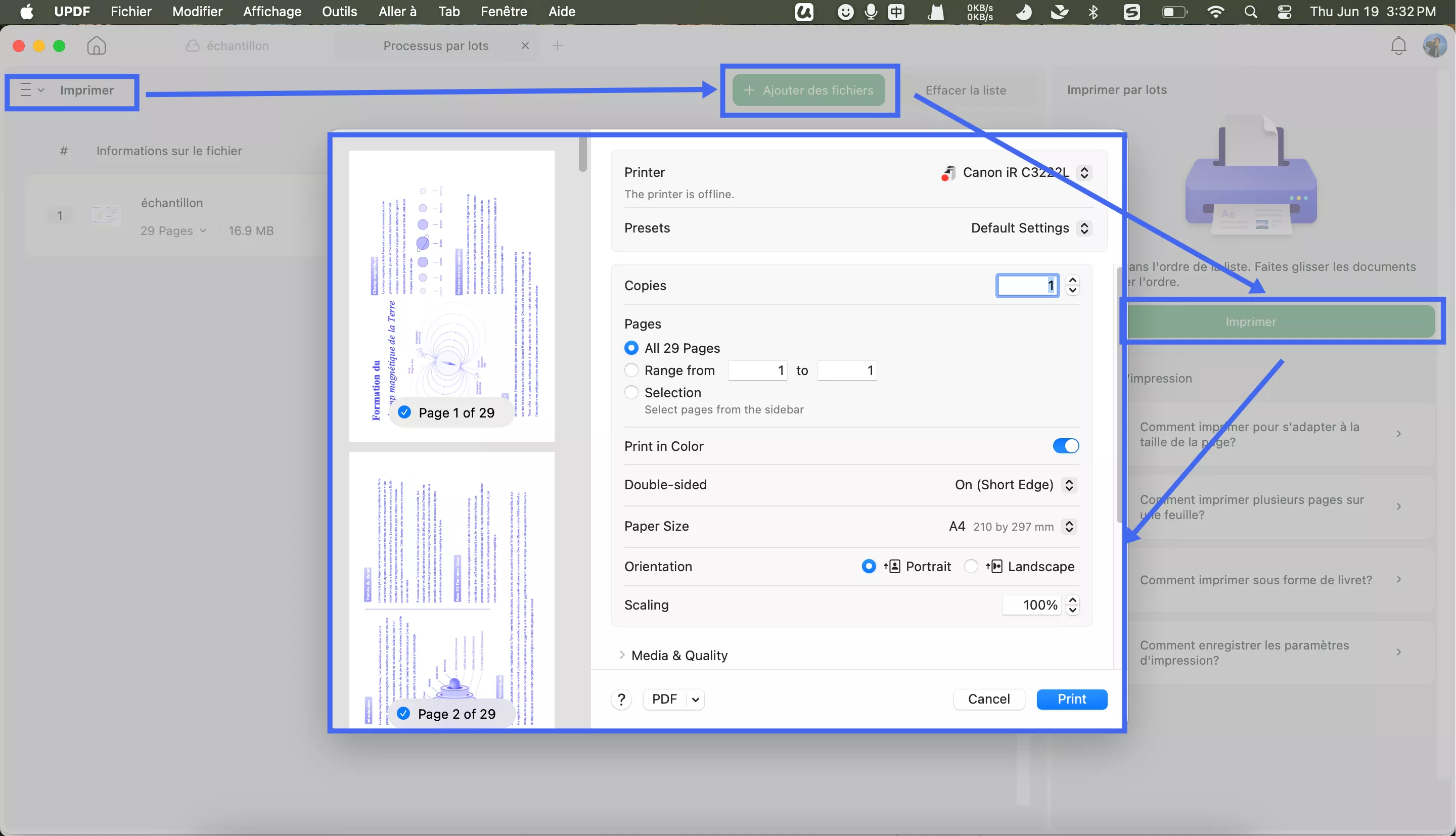 imprimer pdf comme image par lots