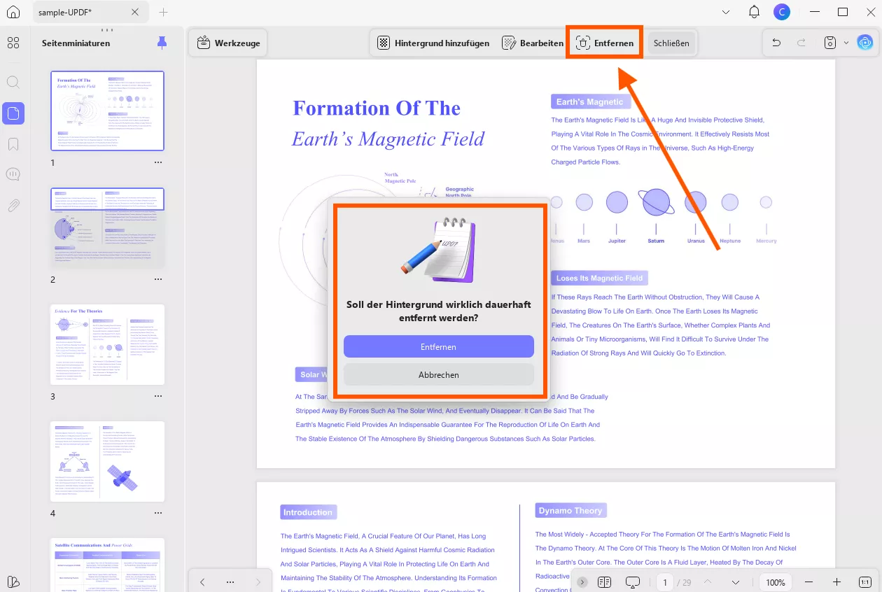 Hintergrund entfernen