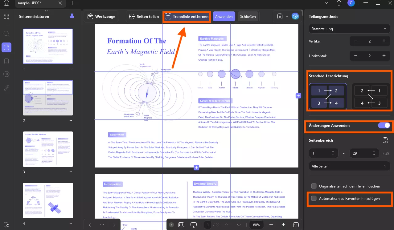Anweisungen lesen und zu den Favoriten hinzufügen