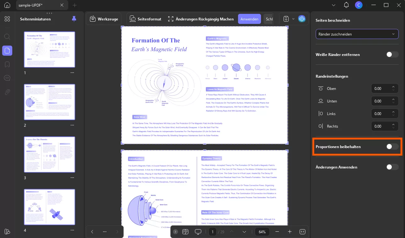 Propotionen beibehalten