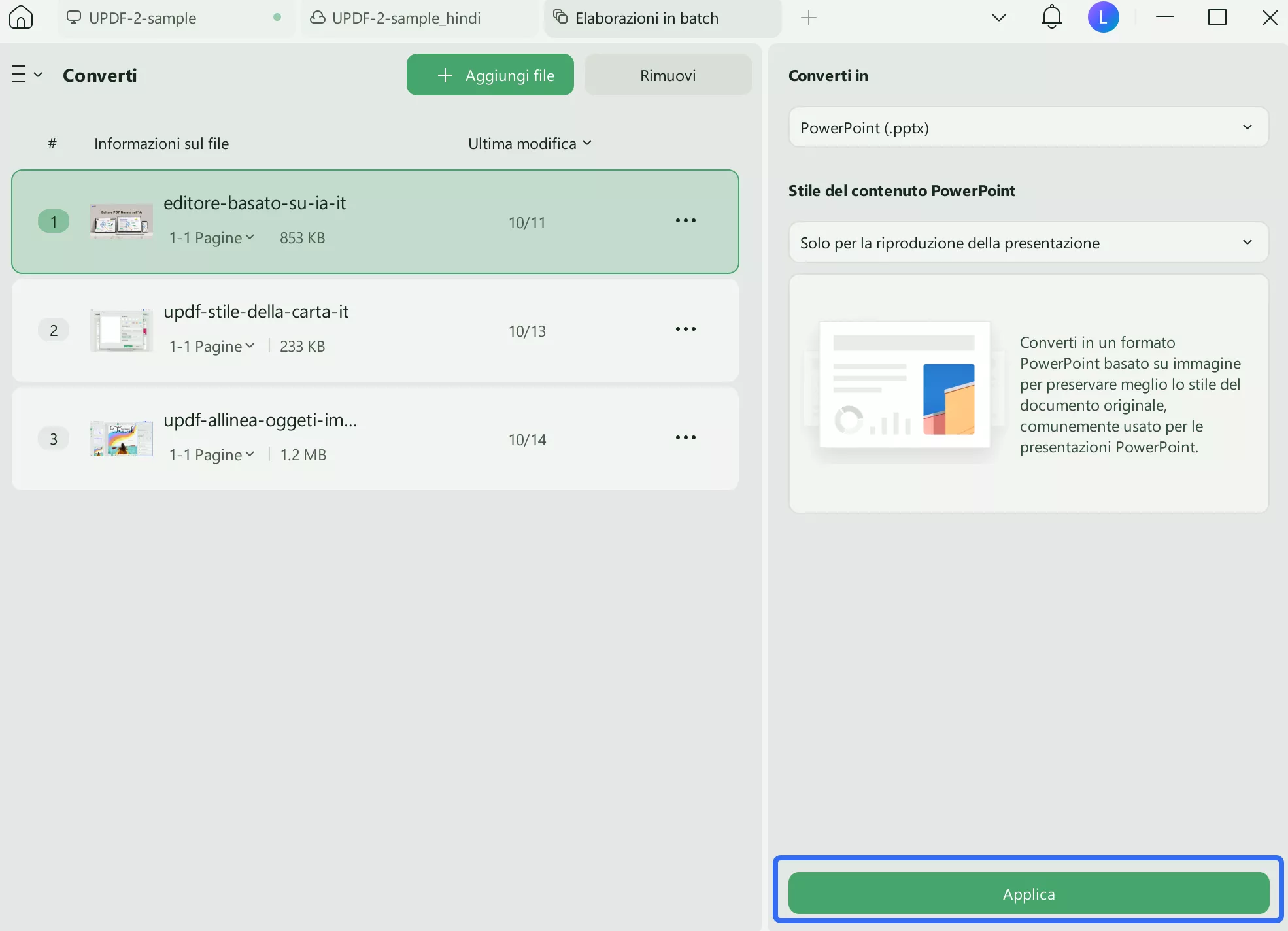 hit apply to apply conversion