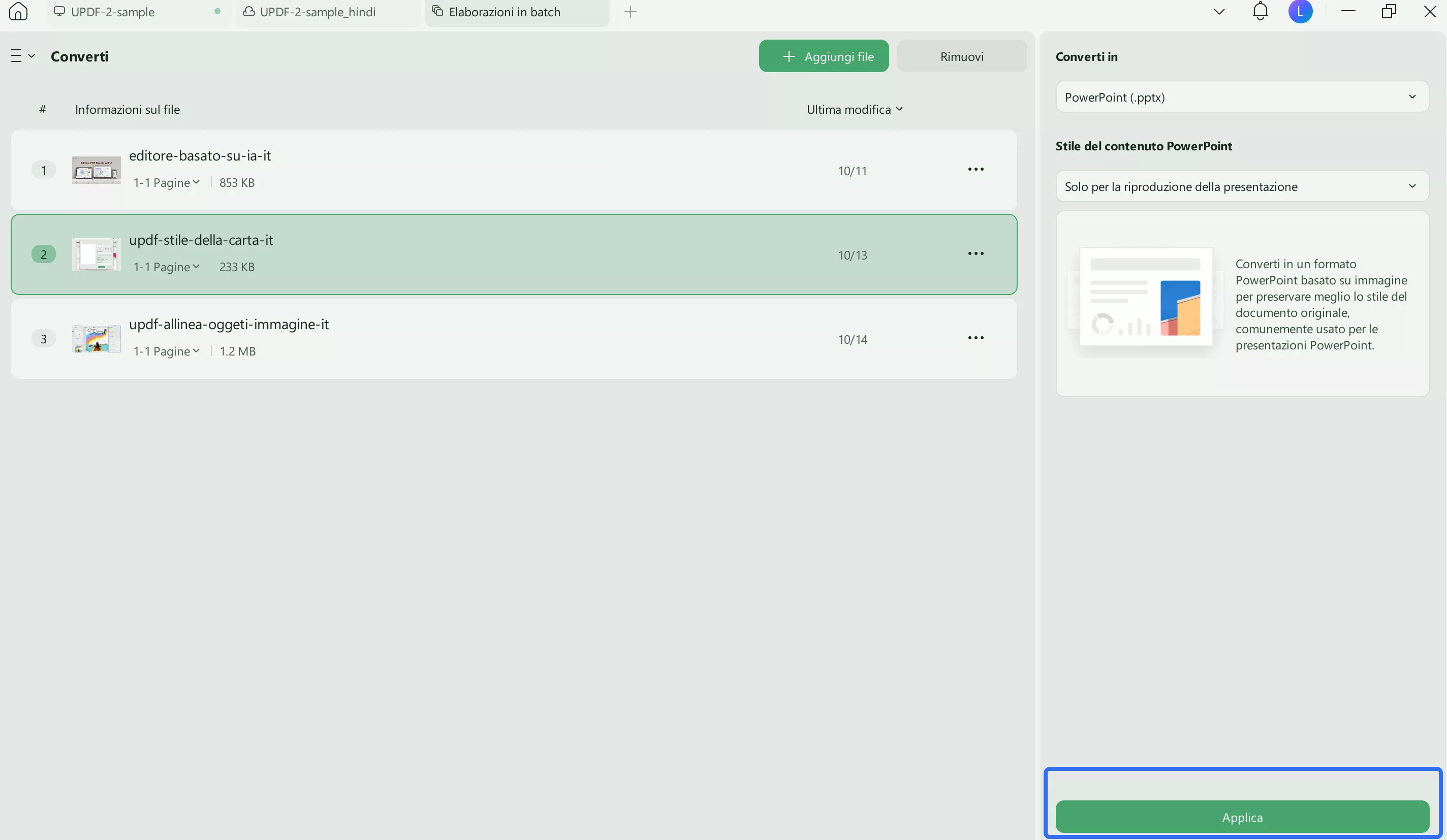click apply to save changes for batch merge updf windows 2
