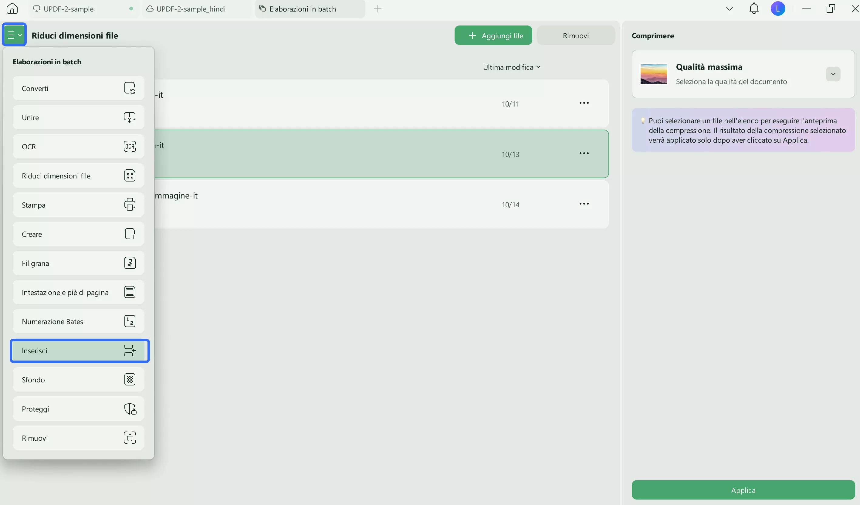 access and locate batch insert feature updf windows 2