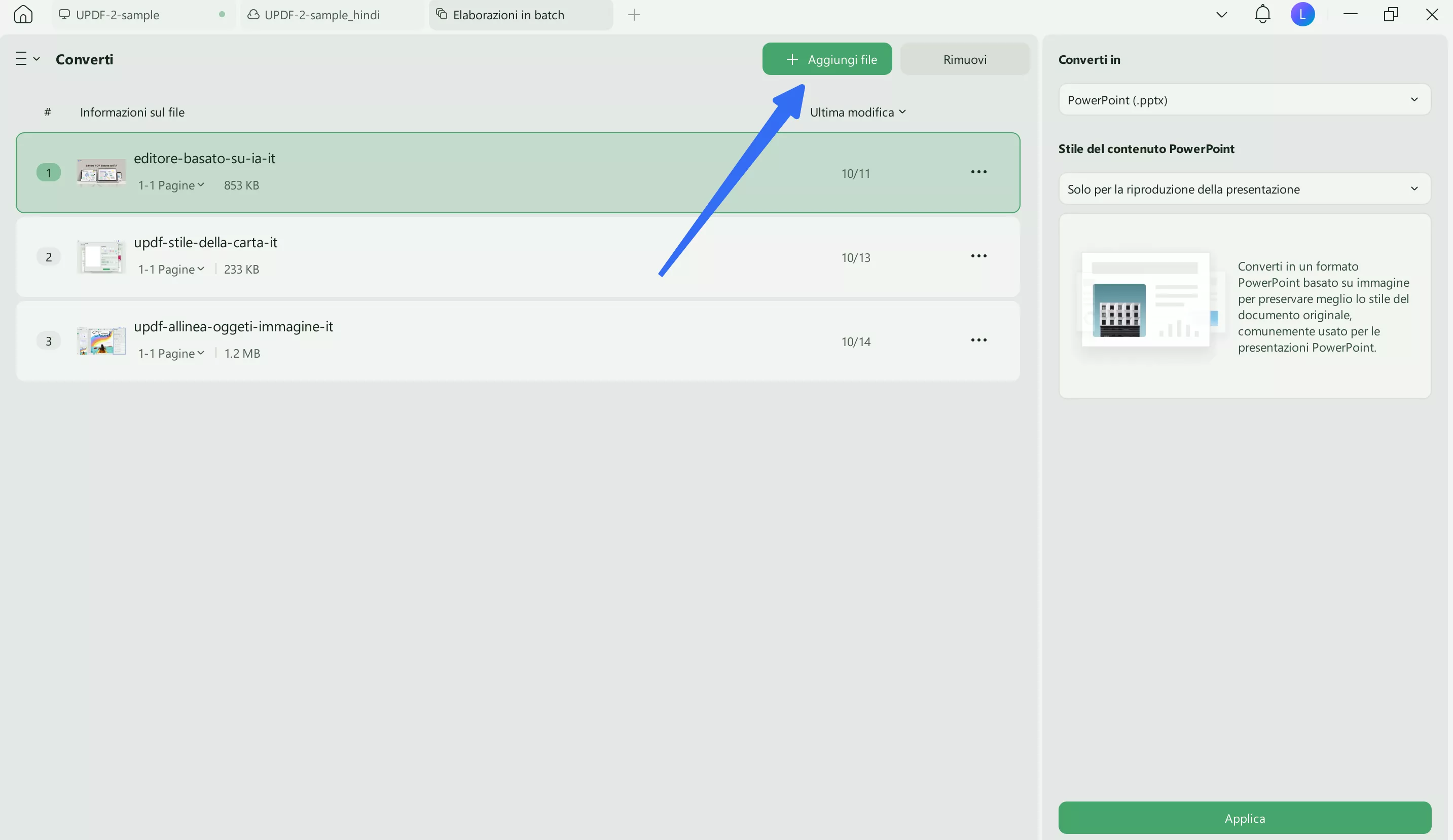 add files to batch merge interface updf windows 2