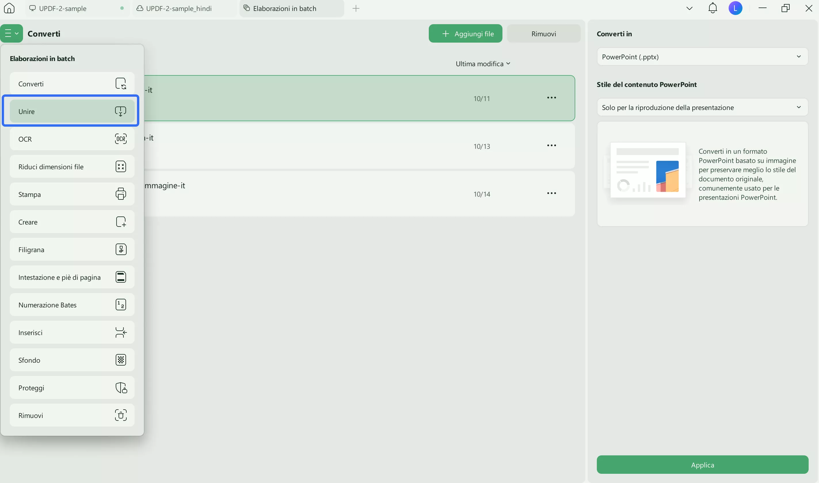 locate batch merge option updf windows 2
