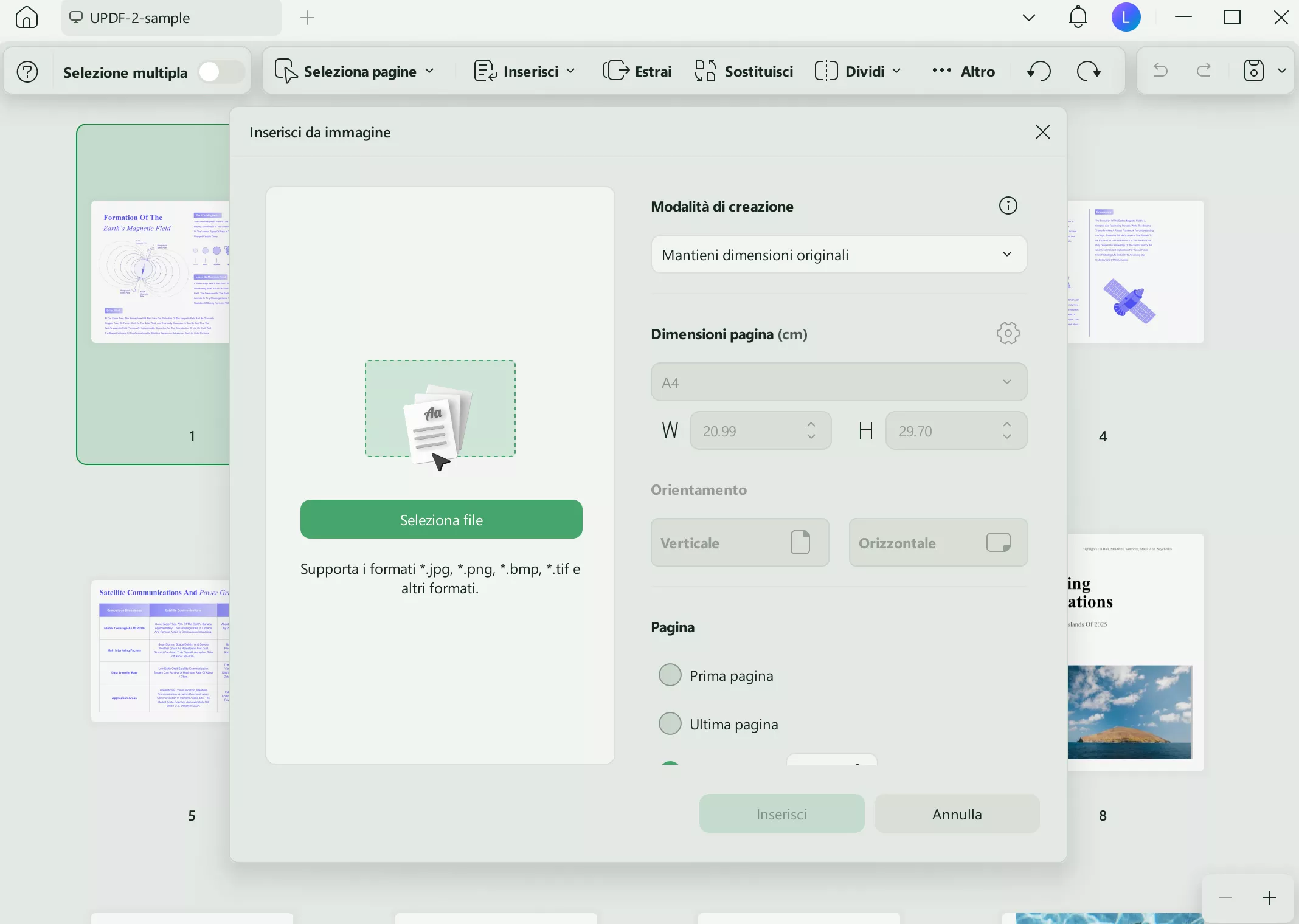 insert from image updf windows 2