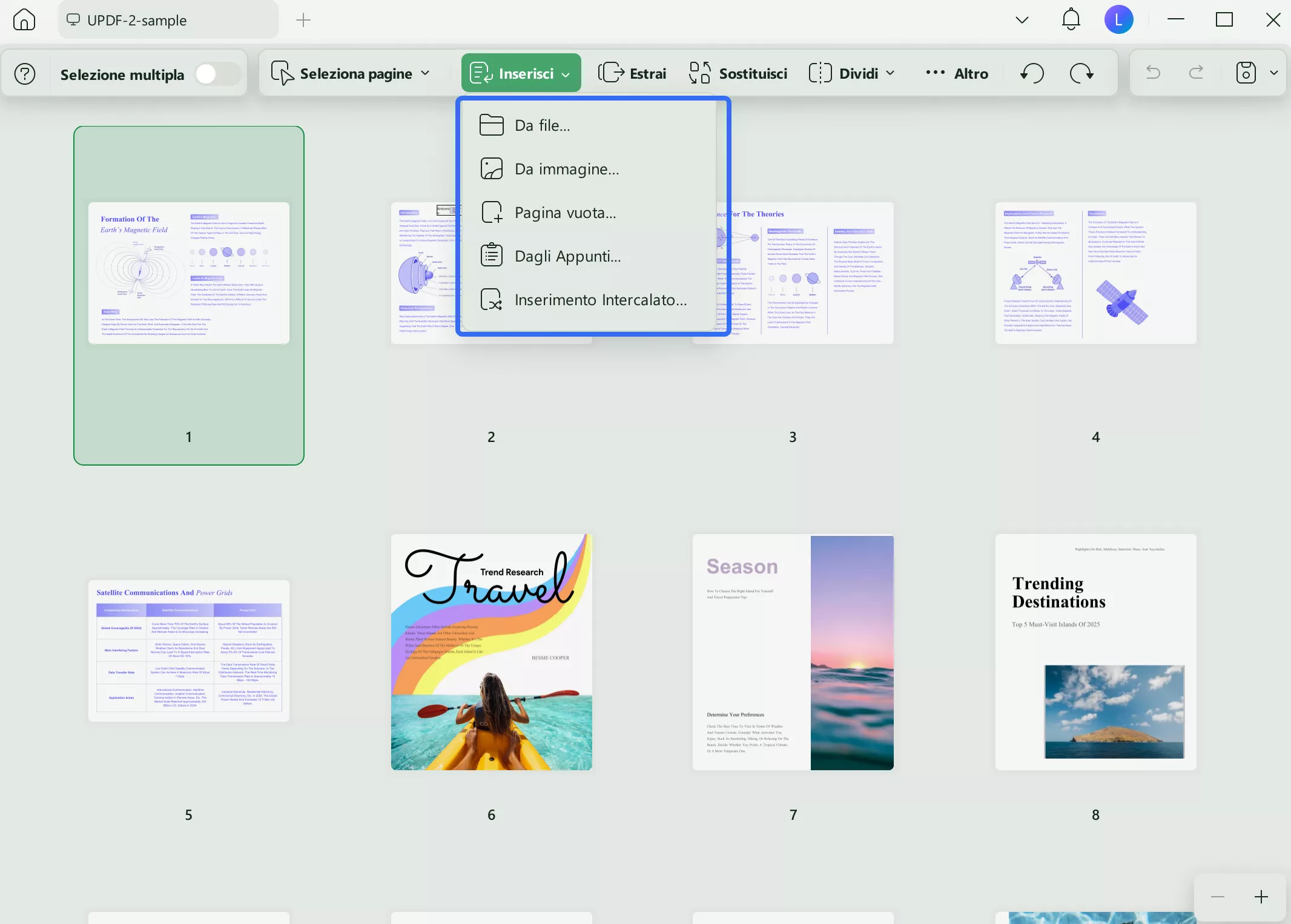insert option updf windows 2