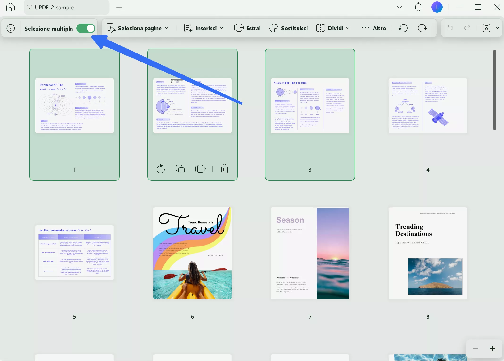 choose multiple pages updf