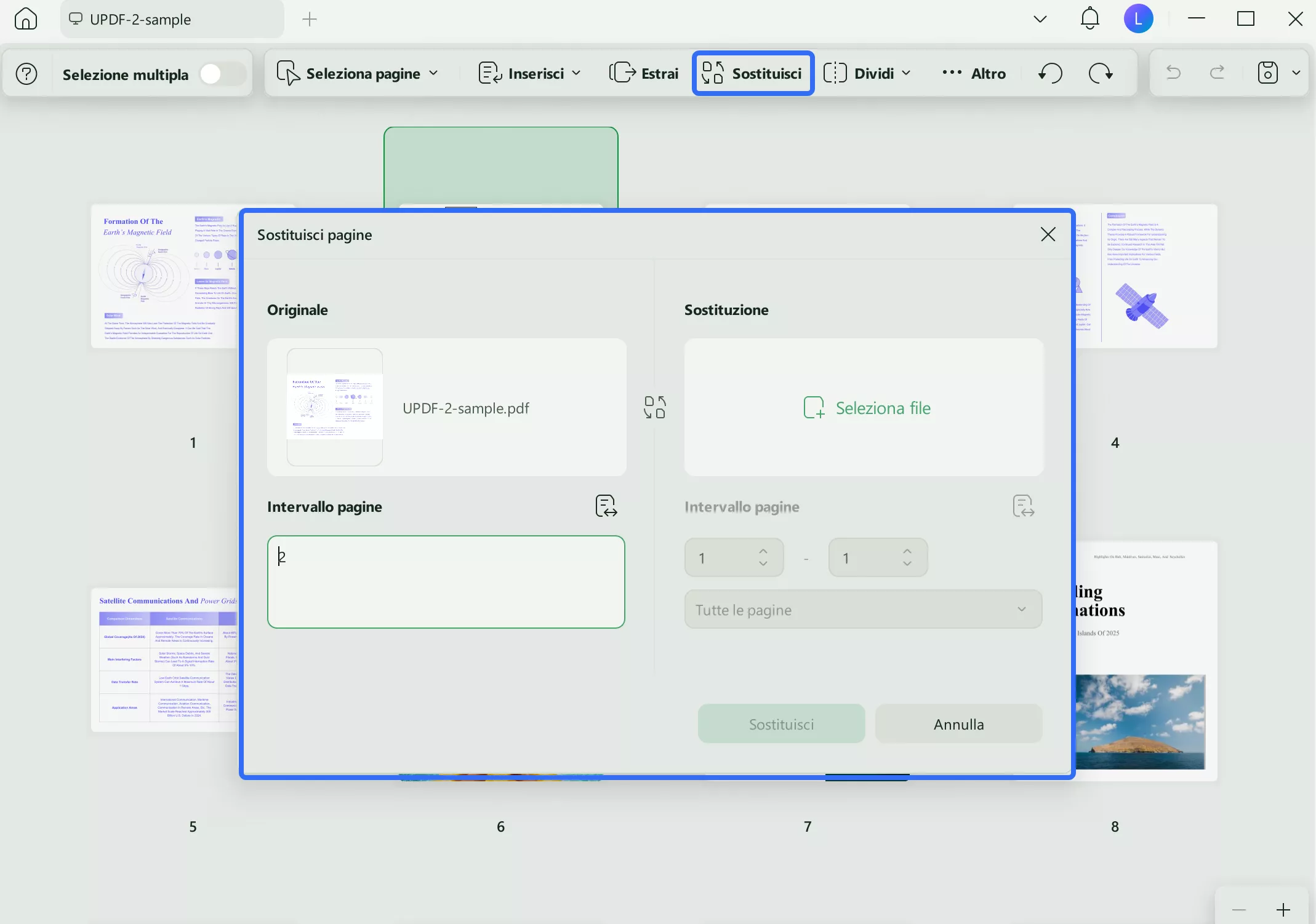 replace page in updf windows 2