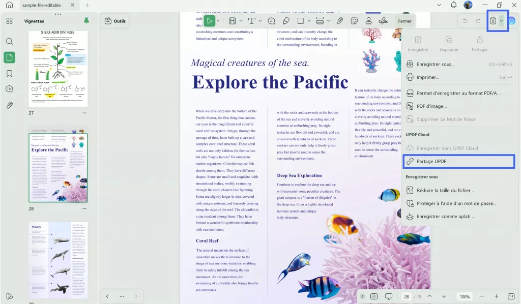 partager pdf par un lien