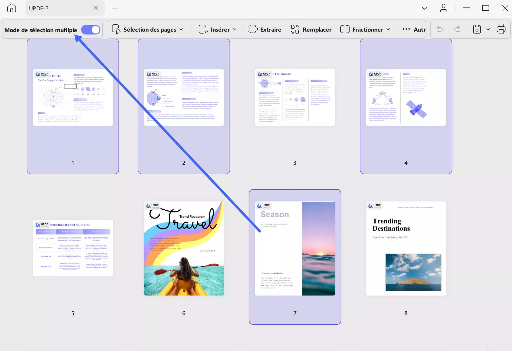 choose multiple pages updf