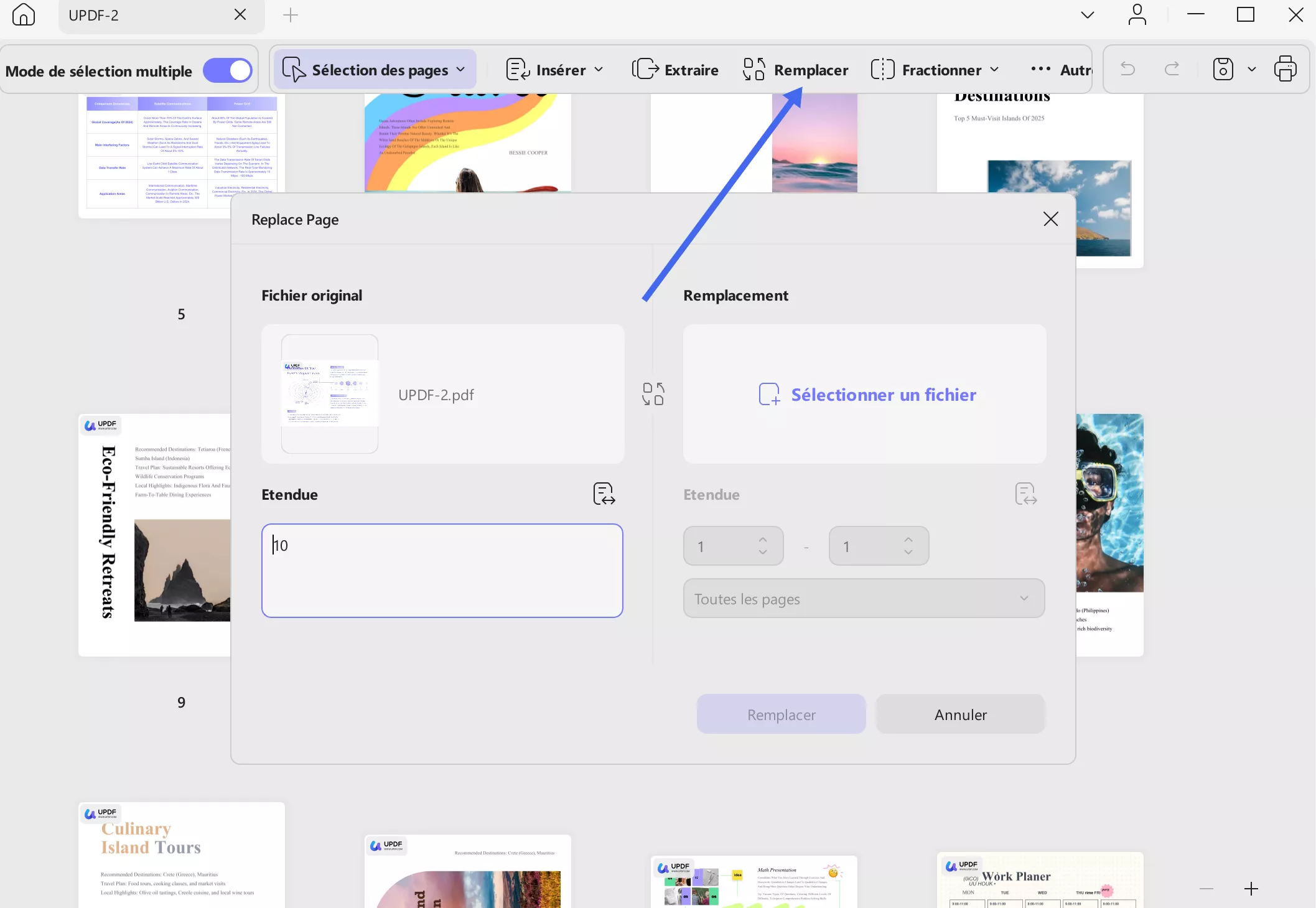 replace page in updf windows 2