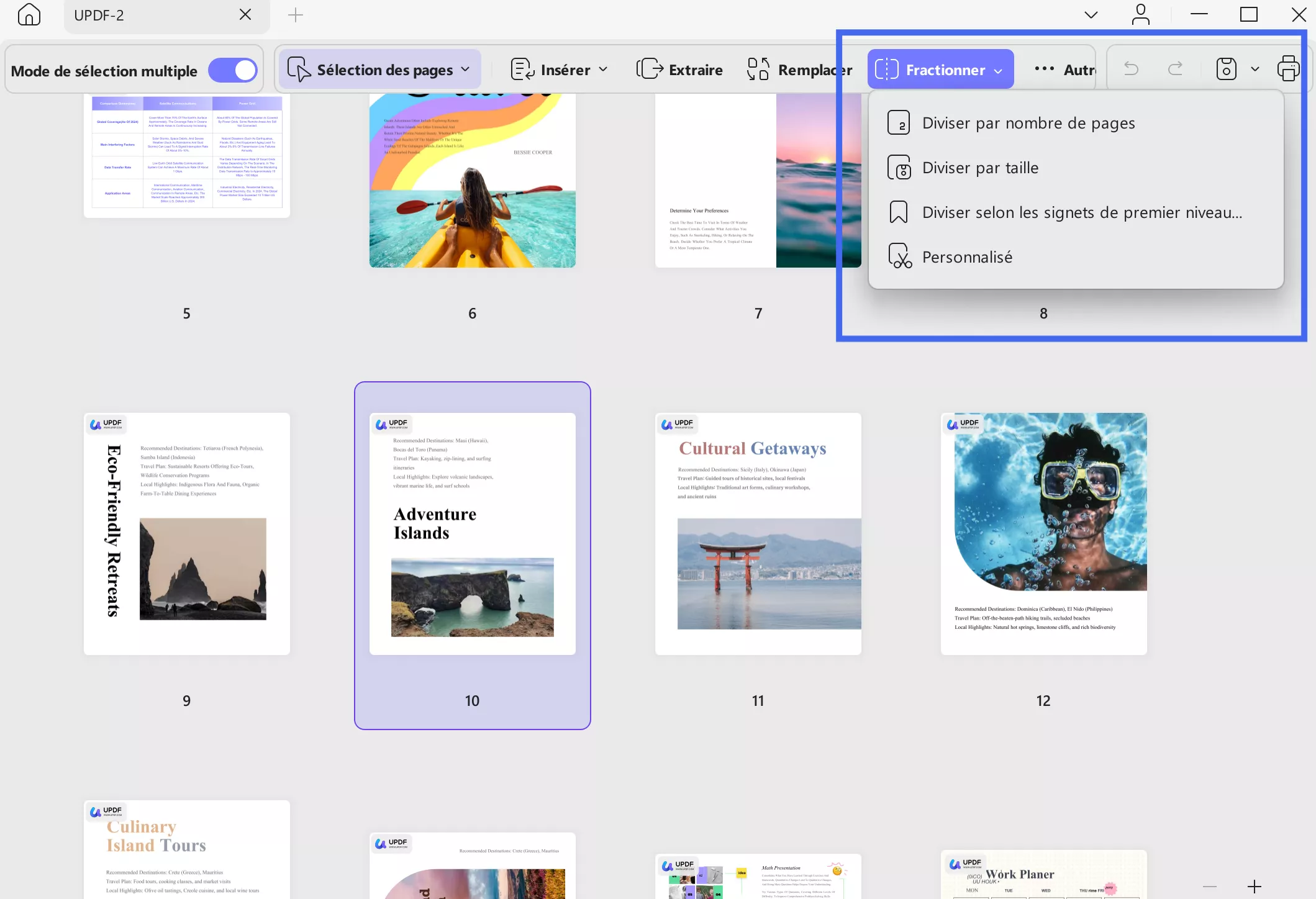 split option in updf windows 2