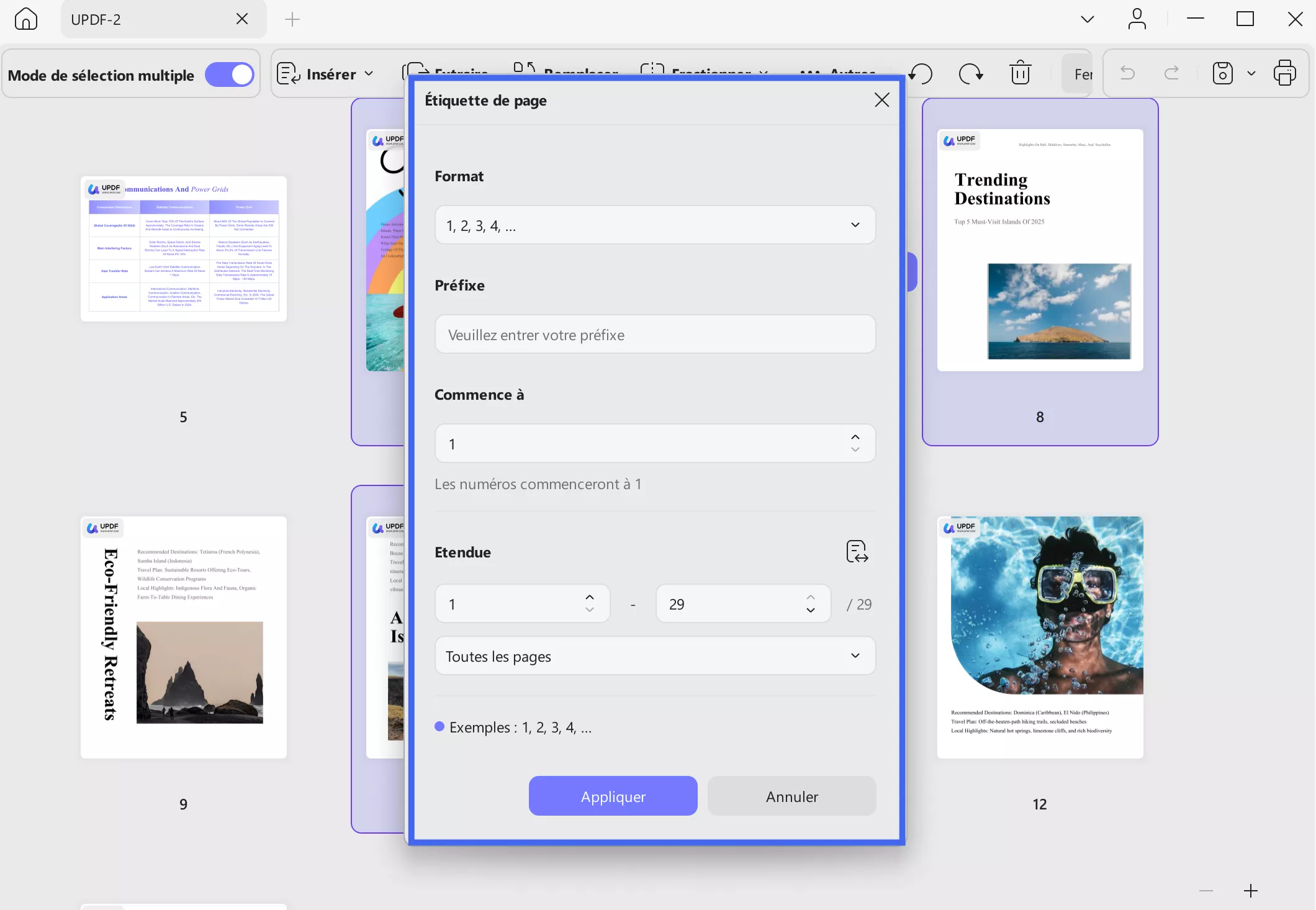 add page labels updf windows 2