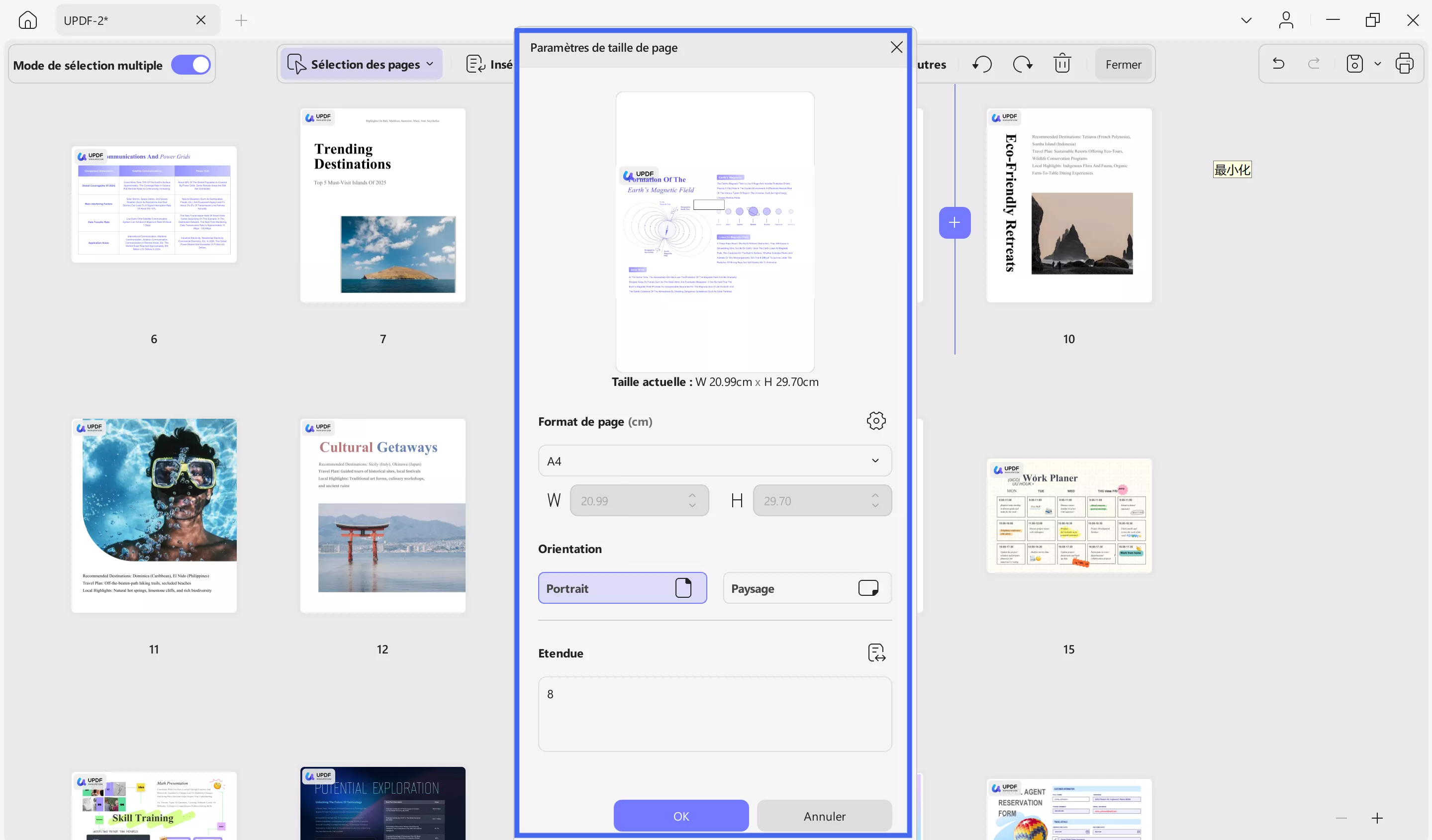 define page size updf windows 2